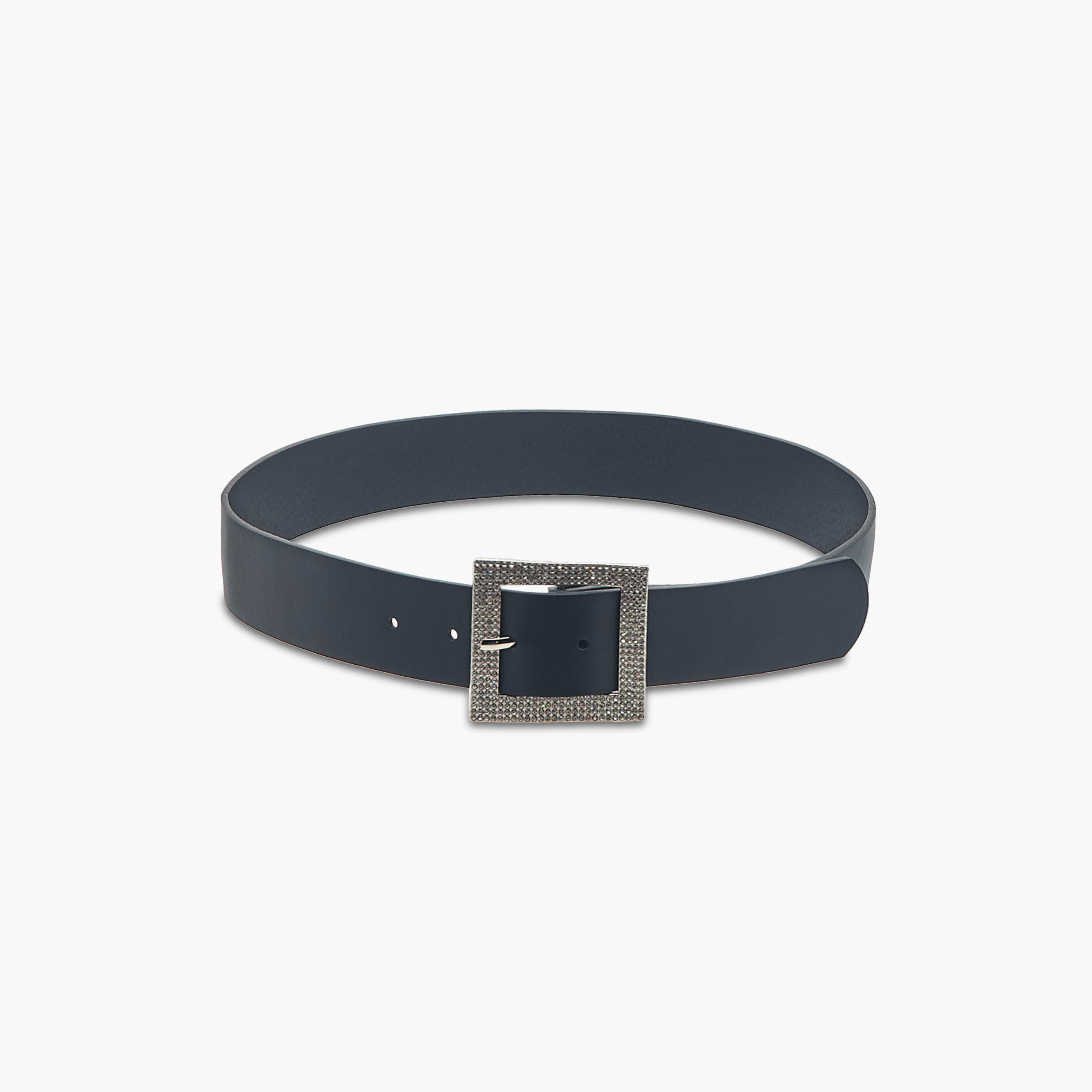 Polyeurathane Belt with Embellished Pin Buckle-women-clothingaccessories-belts-image-1