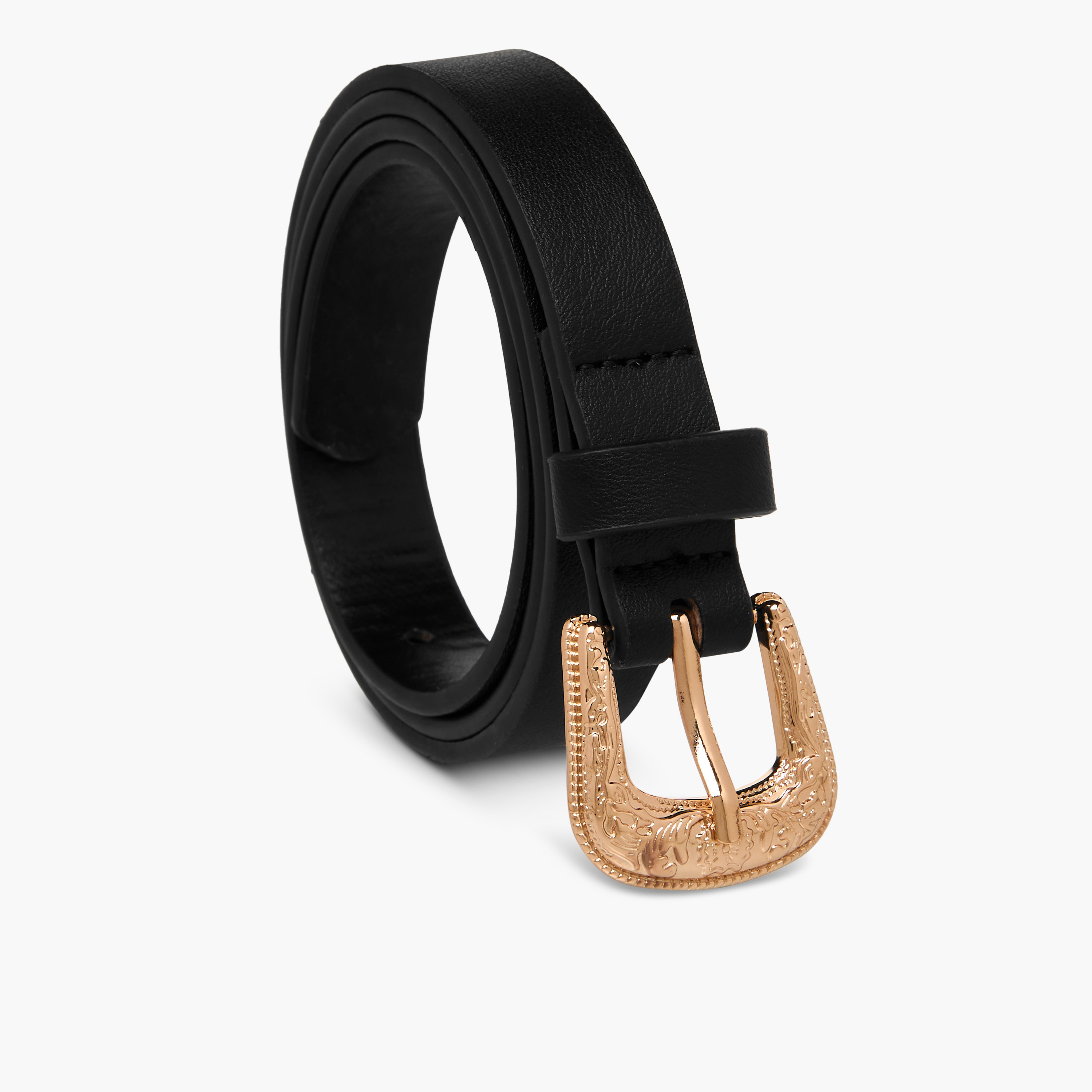 Faux Leather Belt with Curved Buckle - Set of 2-women-clothingaccessories-belts-image-3