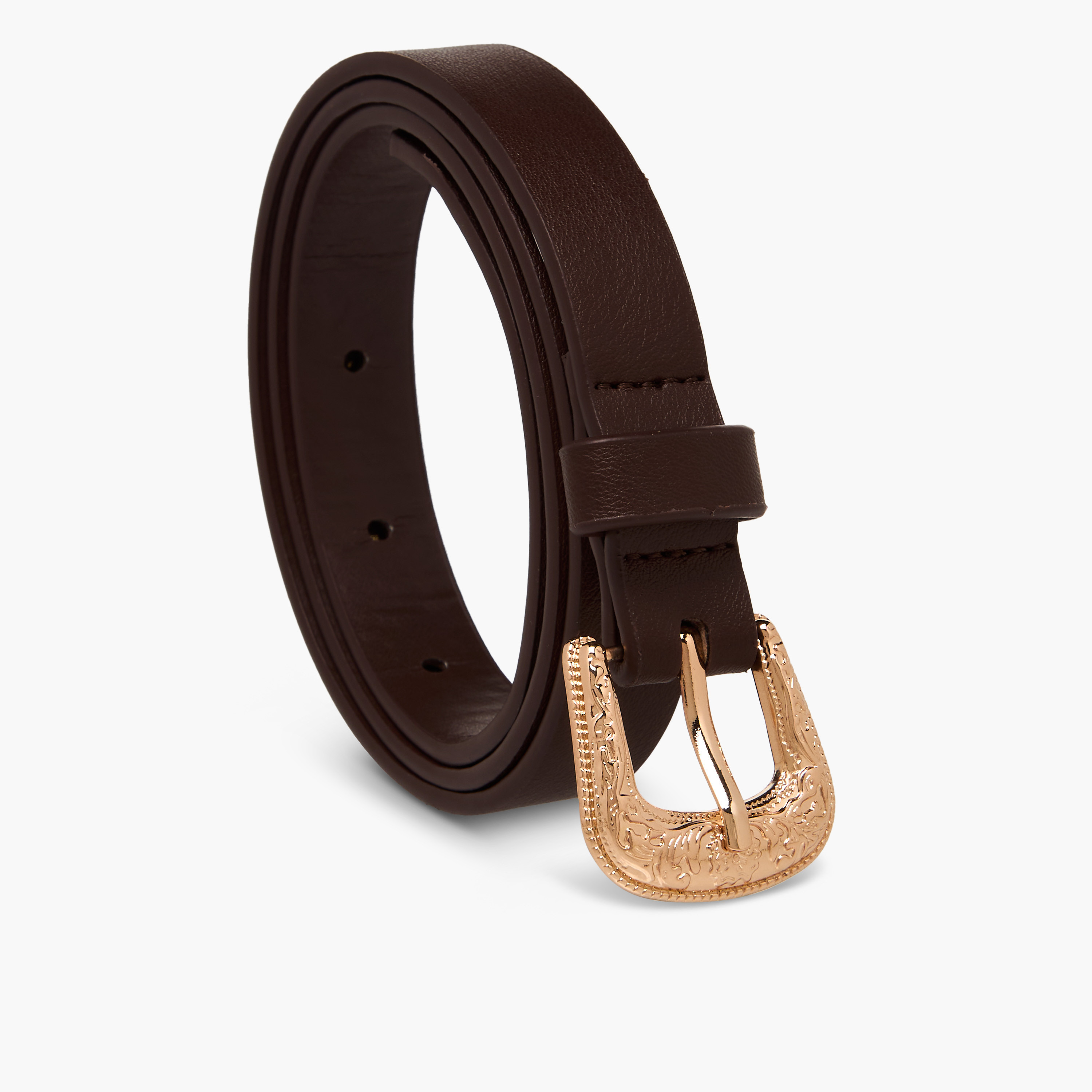 Faux Leather Belt with Curved Buckle - Set of 2-women-clothingaccessories-belts-image-4