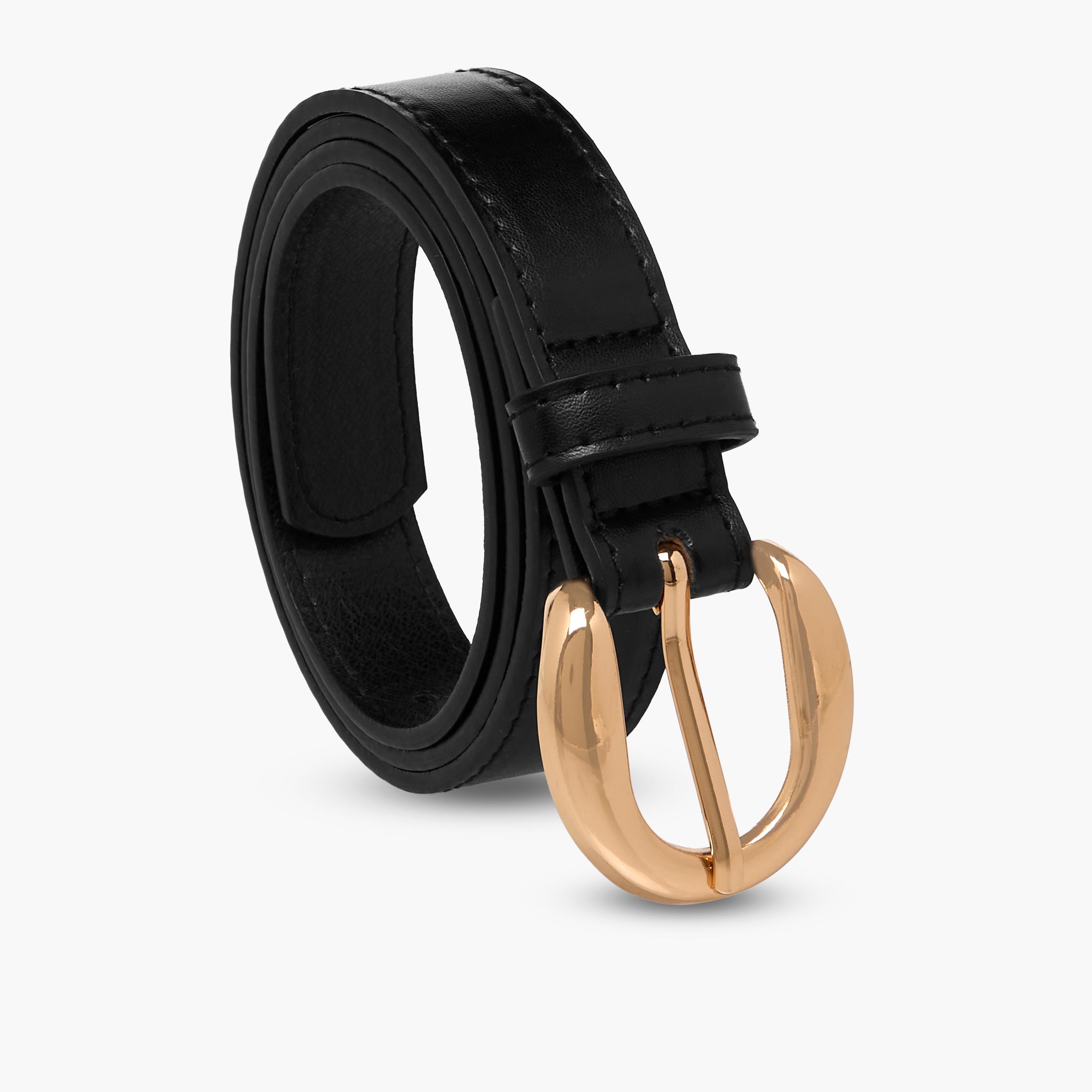 Faux Leather Belt with Curved Buckle - Set of 2-women-clothingaccessories-belts-image-3