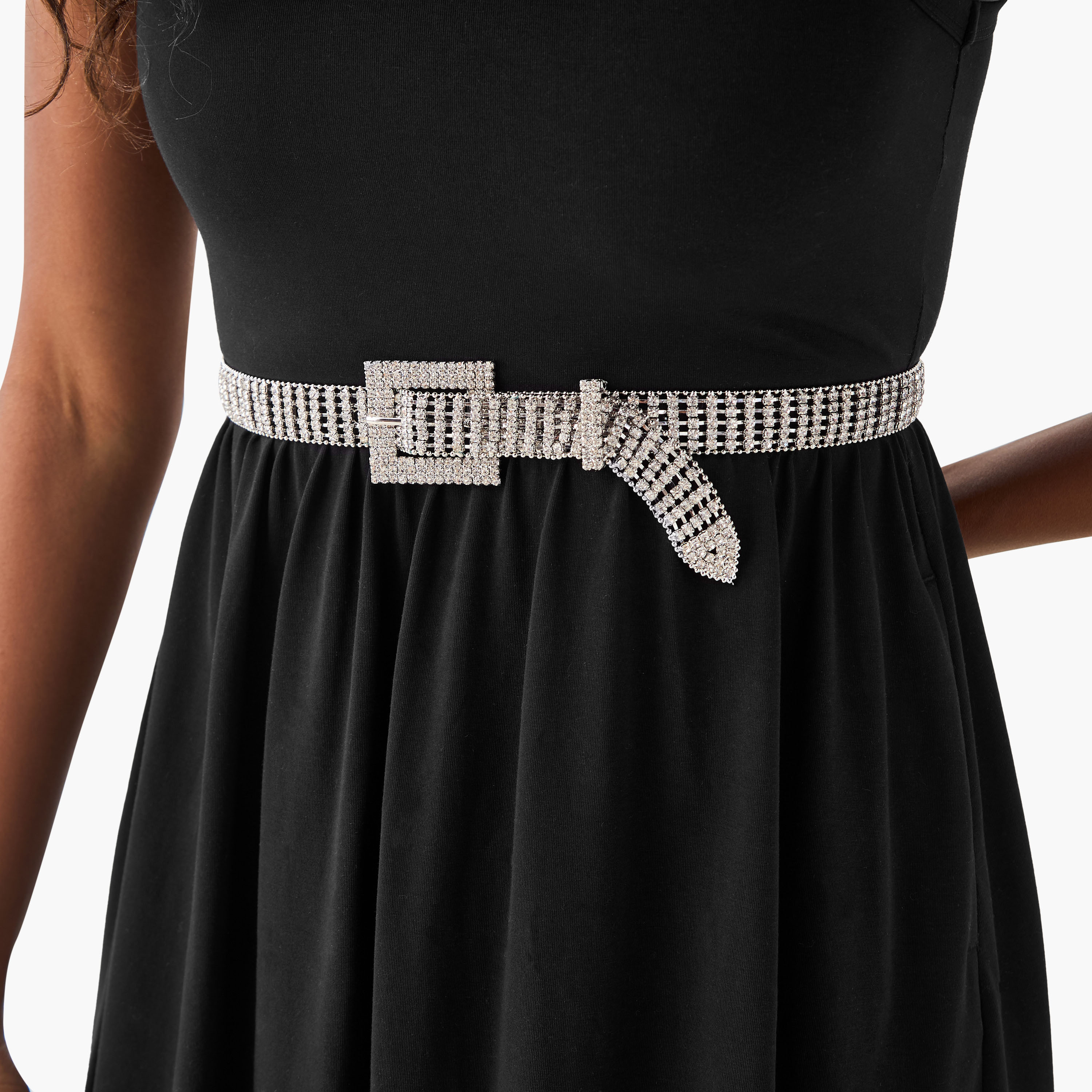Metal Embellished Belt with Pin Buckle Closure-women-clothingaccessories-belts-image-2