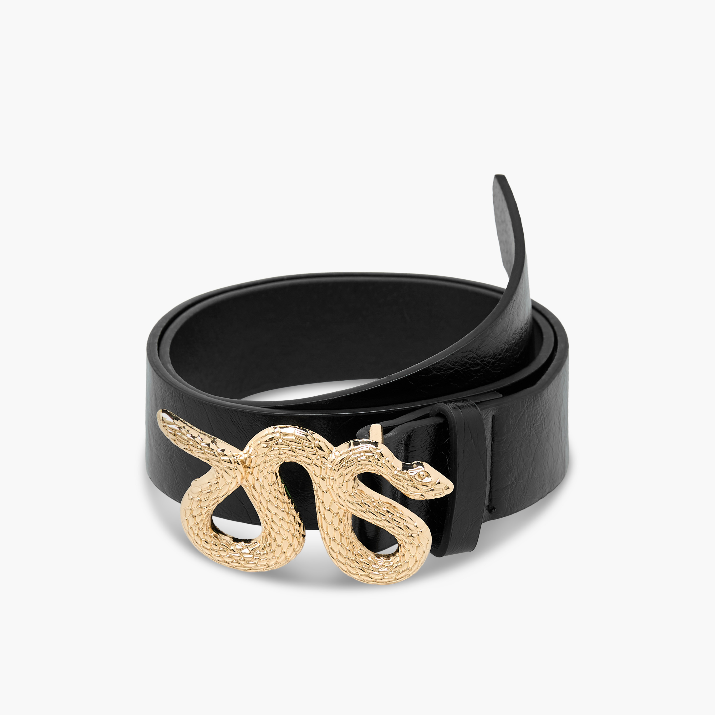 Faux Leather Belt with Serpent Buckle-women-clothingaccessories-belts-image-3