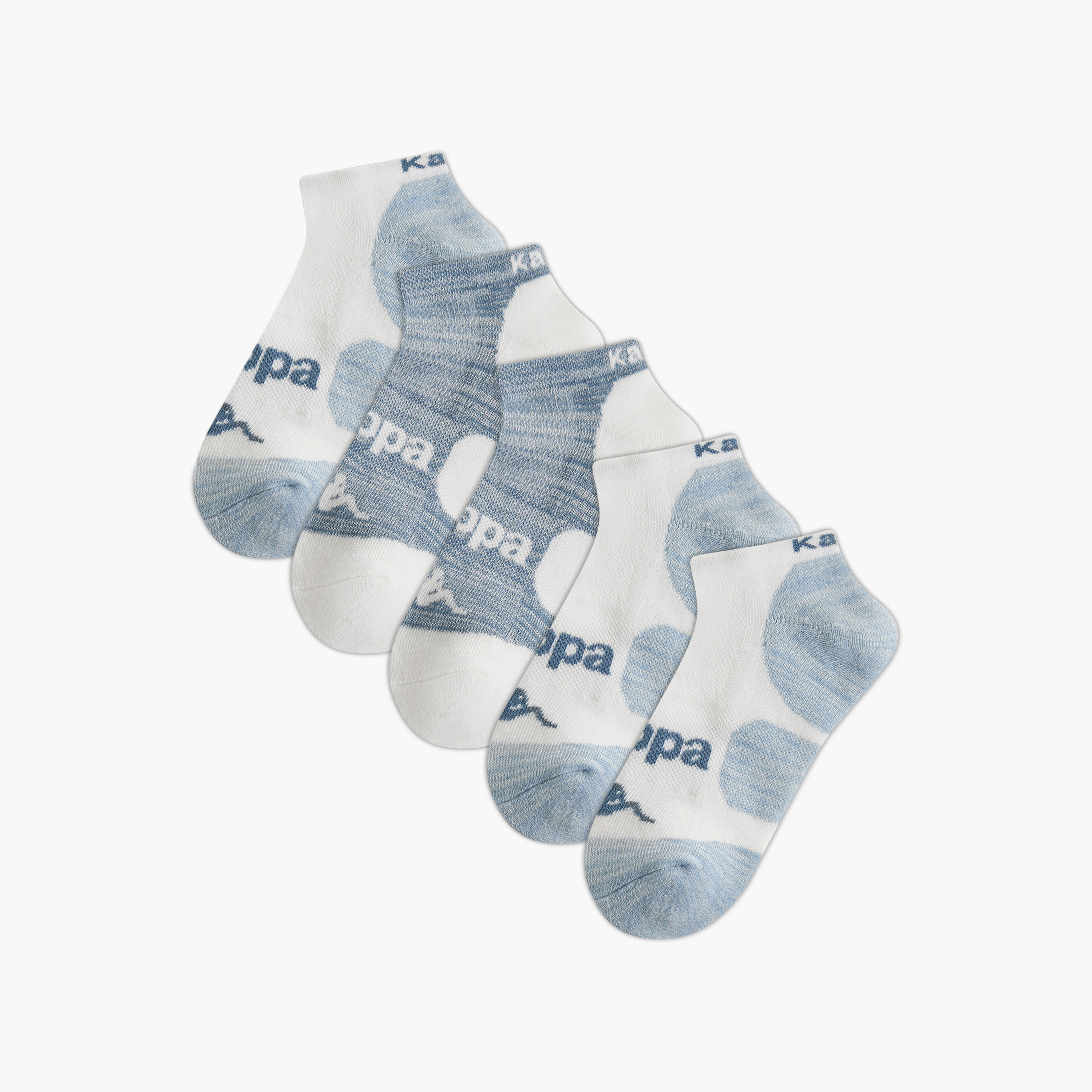 Kappa Pack of 5 Terry Ankle Length Sport Trainer Socks-women-socksandstockings-image-1