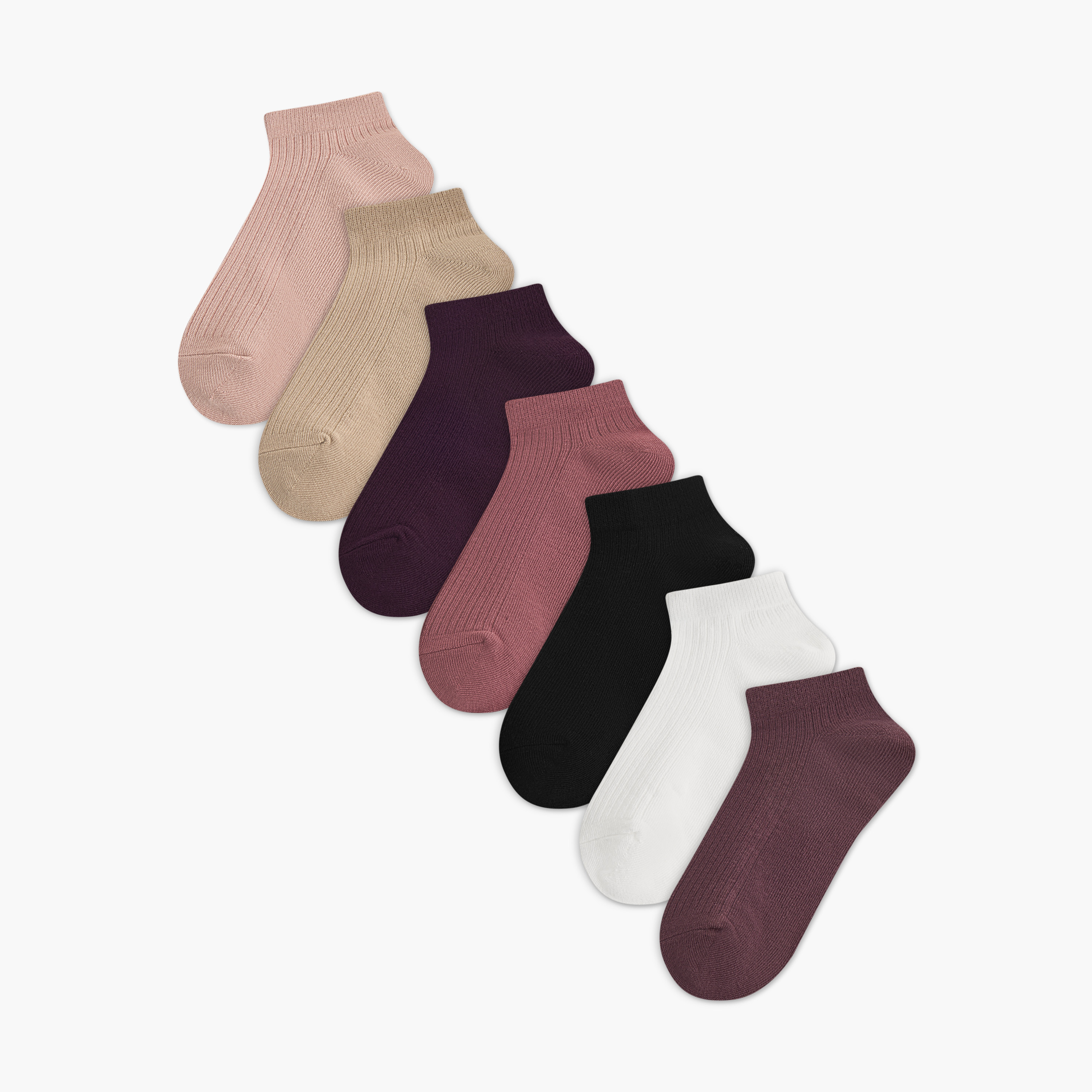 Pack of 7 Ankle Length Trainer Socks-women-socksandstockings-image-1