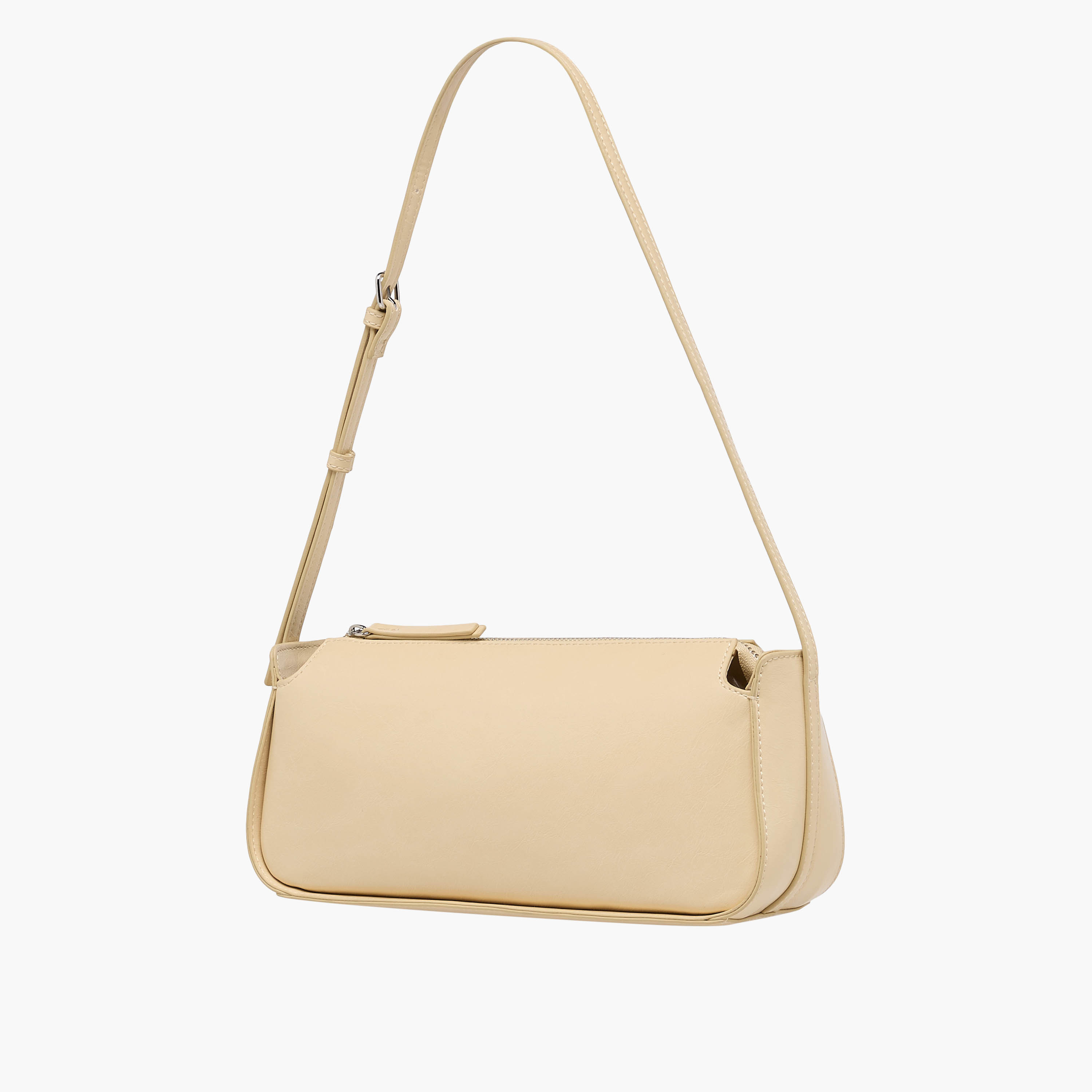 Textured Shoulder Bag with Zip Closure-women-bagsandwallets-handbags-image-3