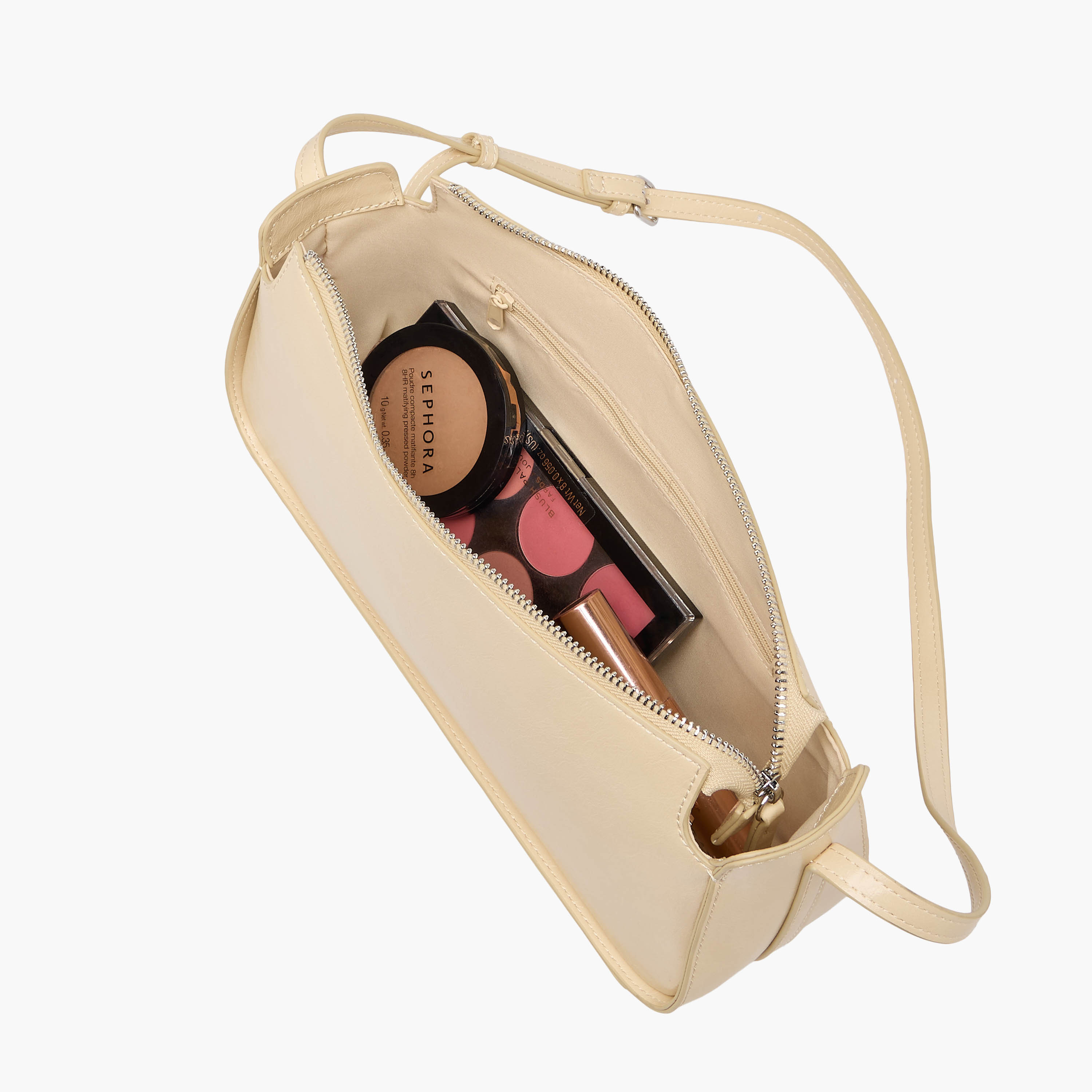 Textured Shoulder Bag with Zip Closure-women-bagsandwallets-handbags-image-8