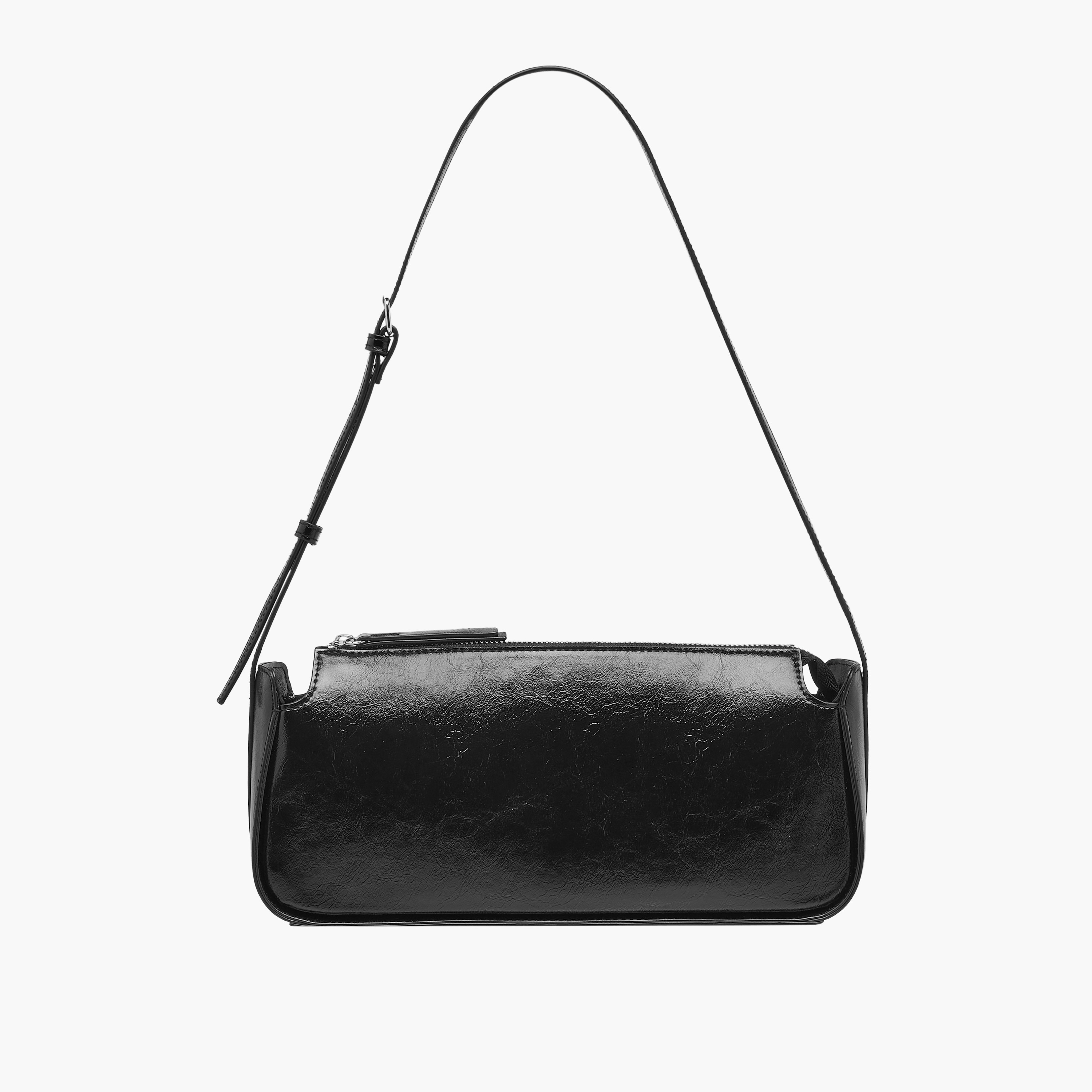 Textured Shoulder Bag with Zip Closure-women-bagsandwallets-handbags-image-1
