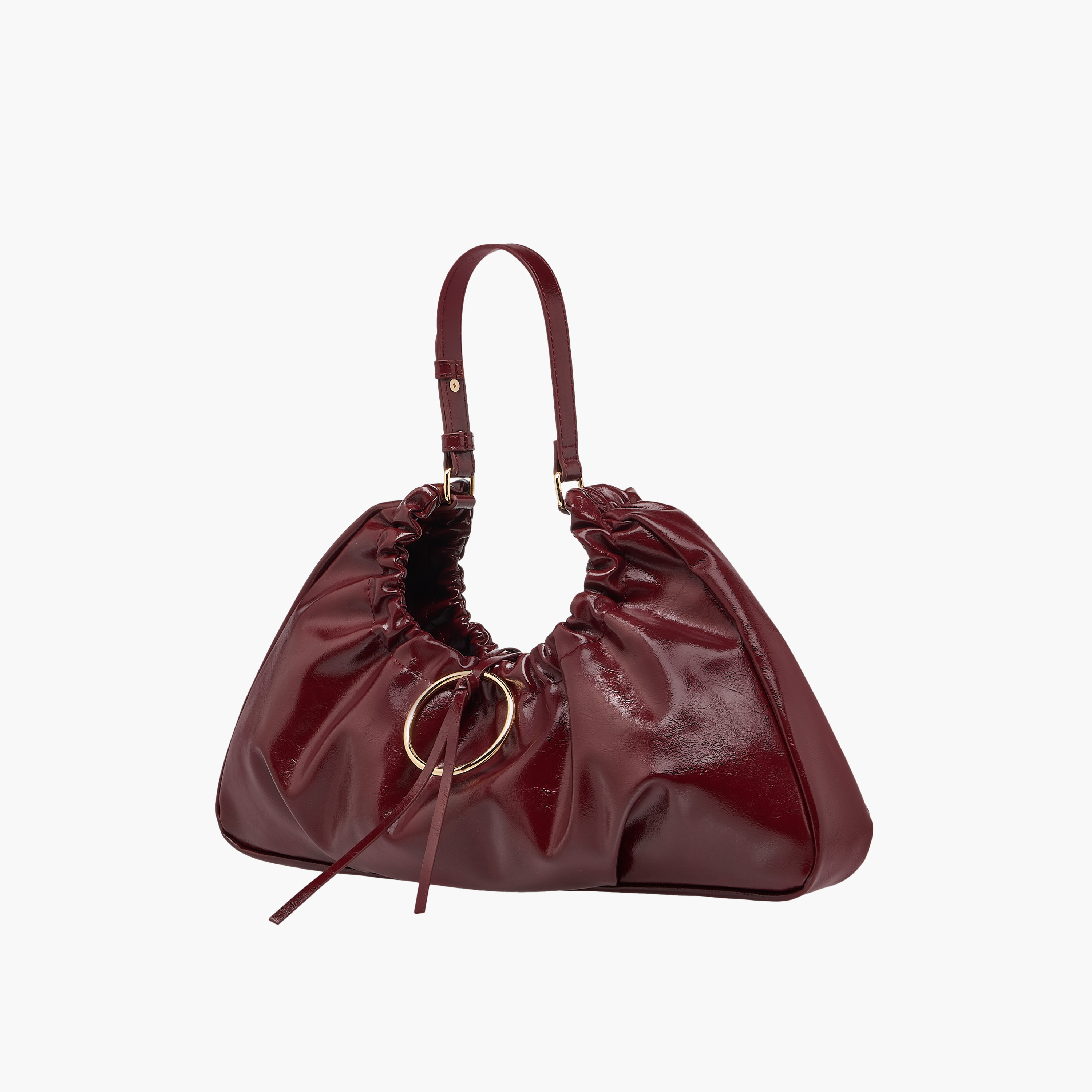 Gatherered Design Hobo Bag with Adjustable Strap-women-bagsandwallets-handbags-image-3