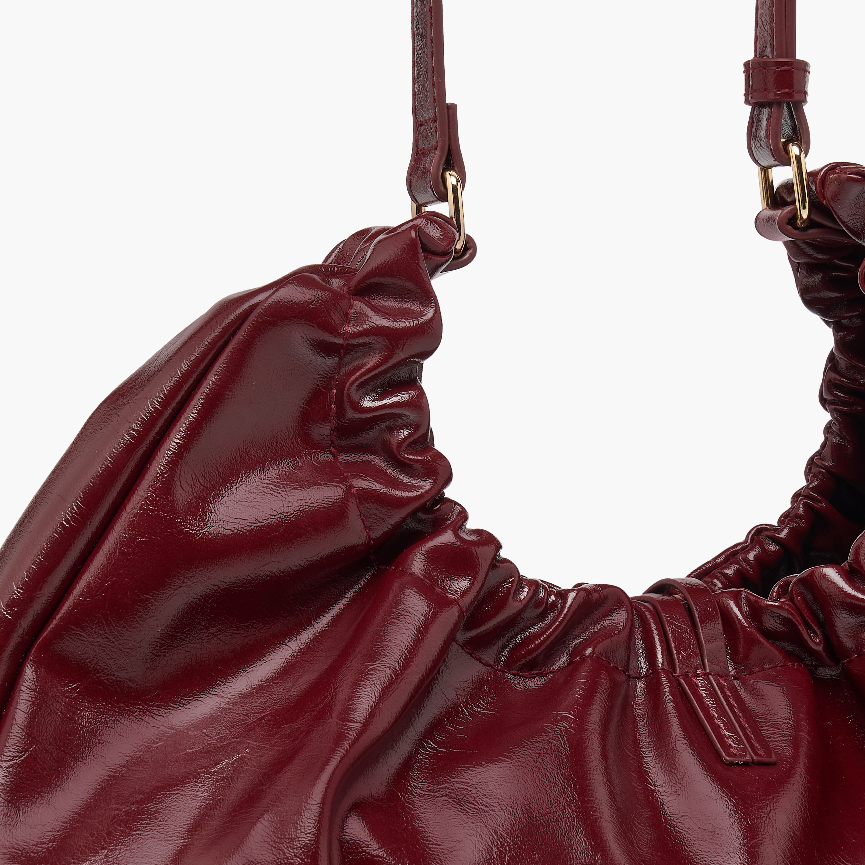 Gatherered Design Hobo Bag with Adjustable Strap-women-bagsandwallets-handbags-image-6