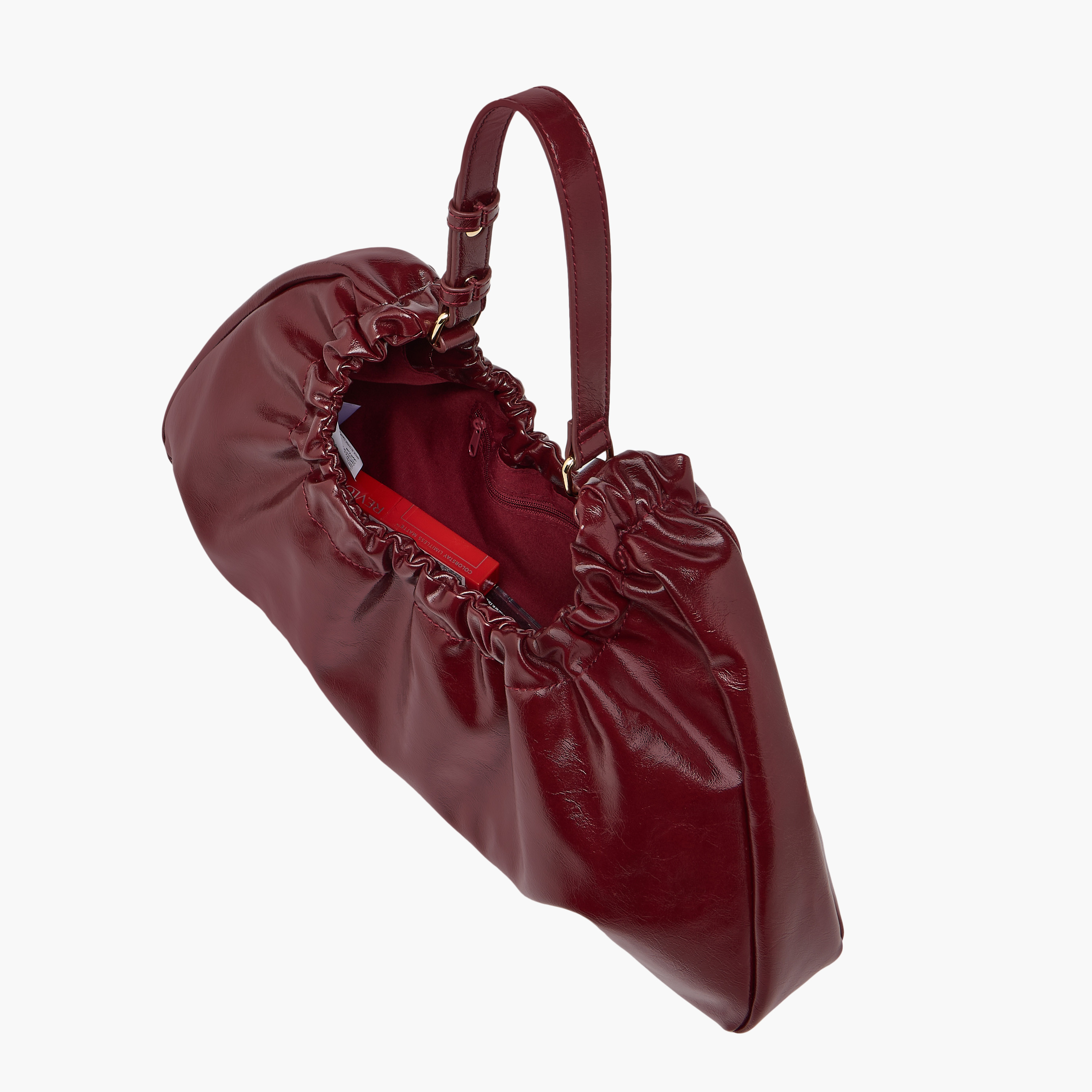 Gatherered Design Hobo Bag with Adjustable Strap-women-bagsandwallets-handbags-image-8