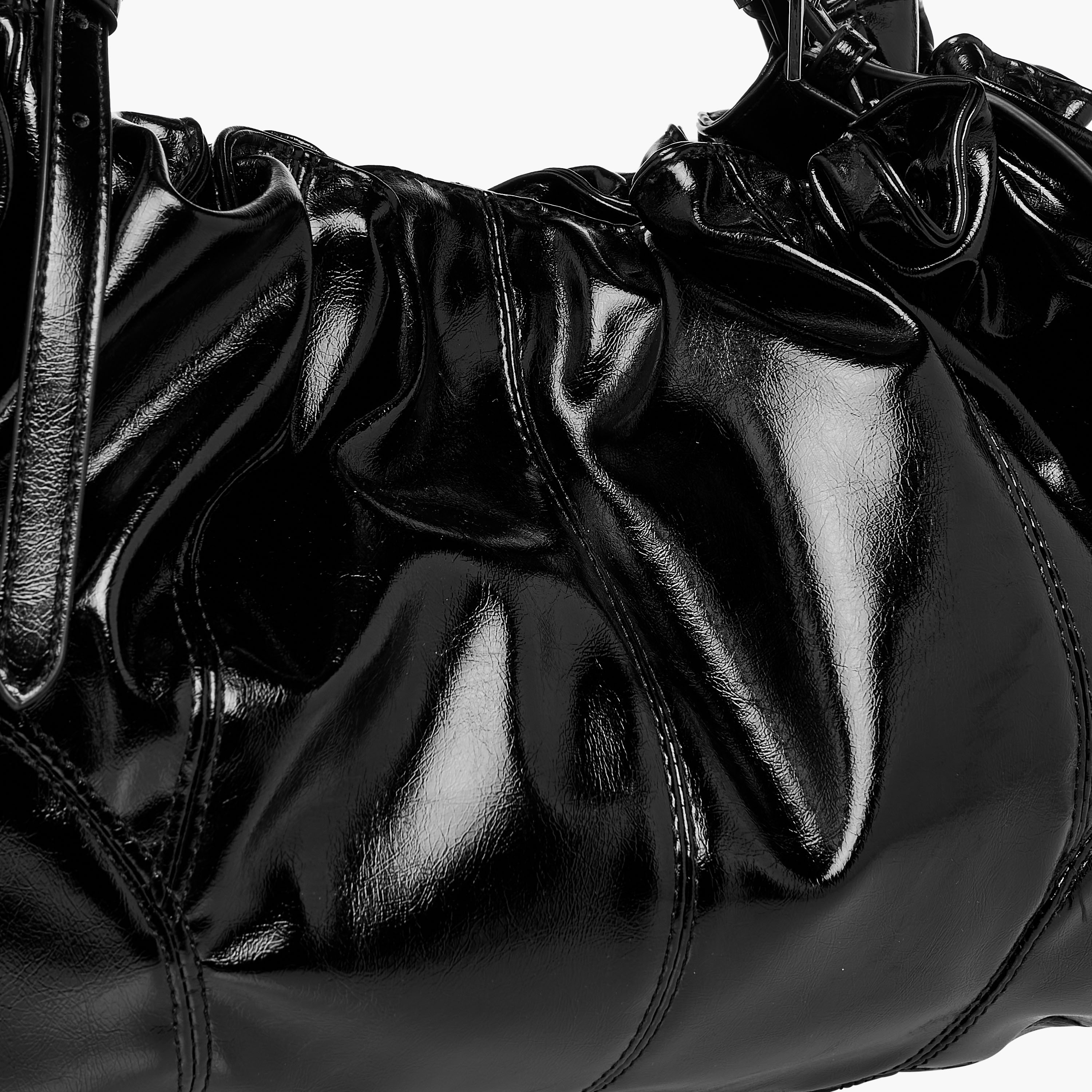 Gathered Shoulder Bag with Handles-women-bagsandwallets-handbags-image-5