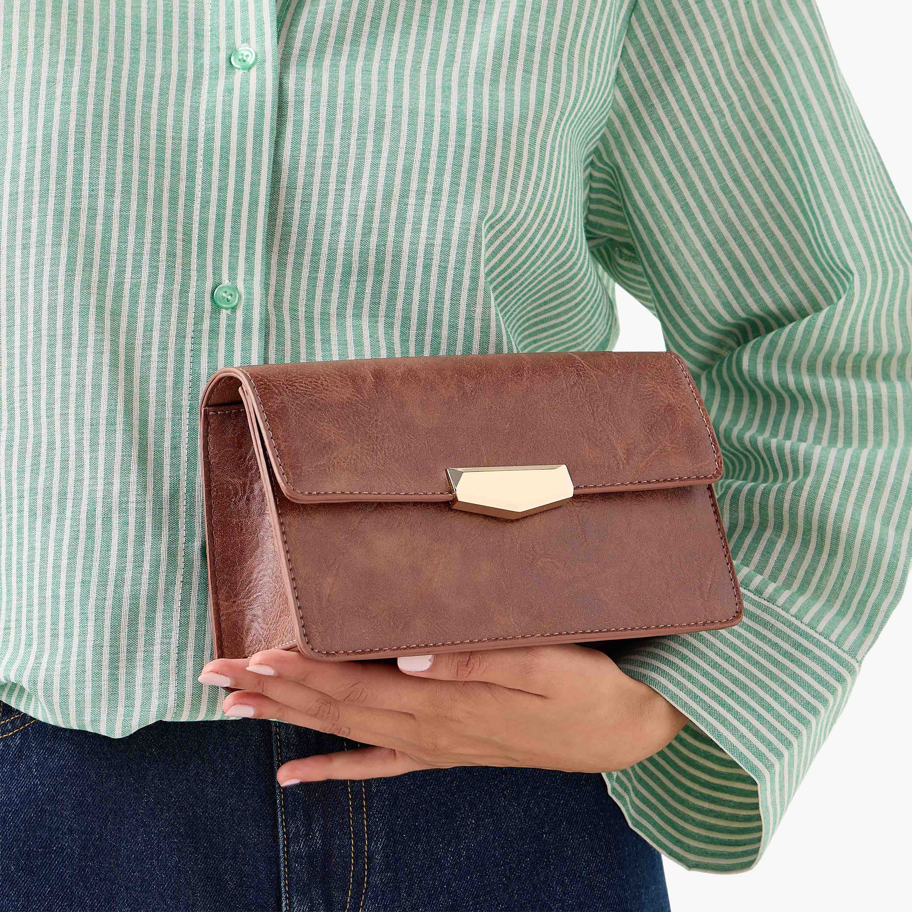 Metal Trim Crossbody Bag with Adjustable Strap-women-bagsandwallets-handbags-image-2