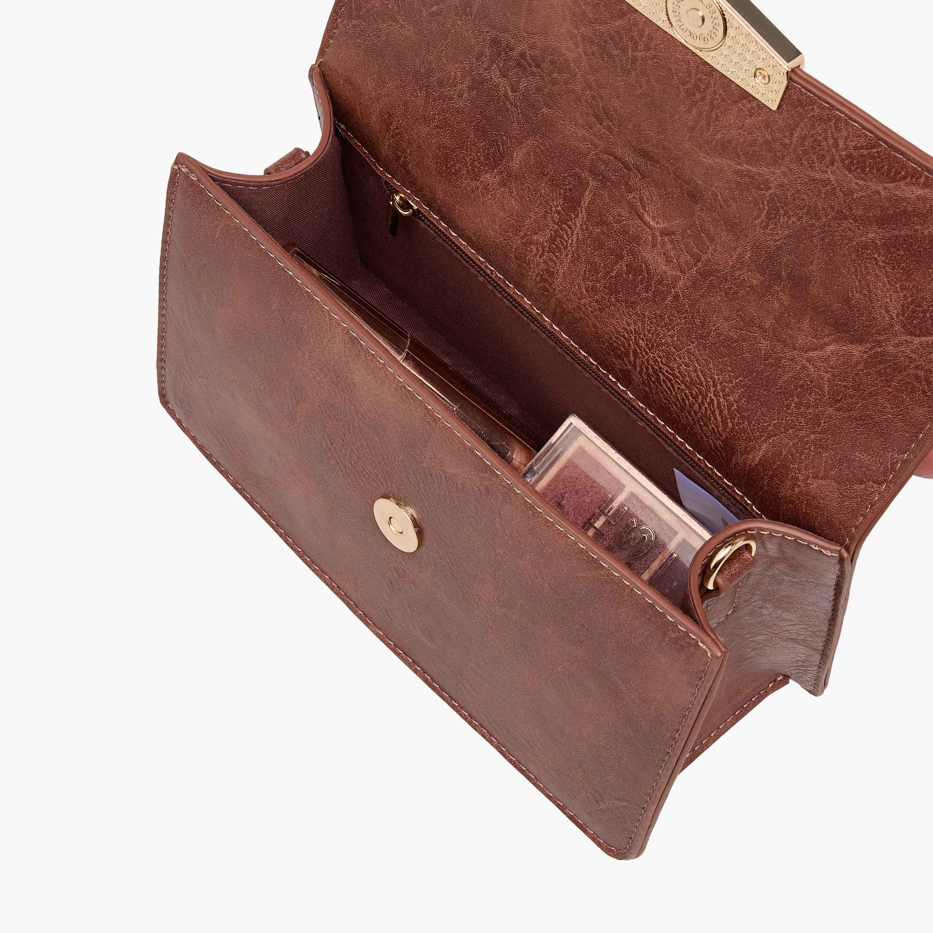 Metal Trim Crossbody Bag with Adjustable Strap-women-bagsandwallets-handbags-image-9