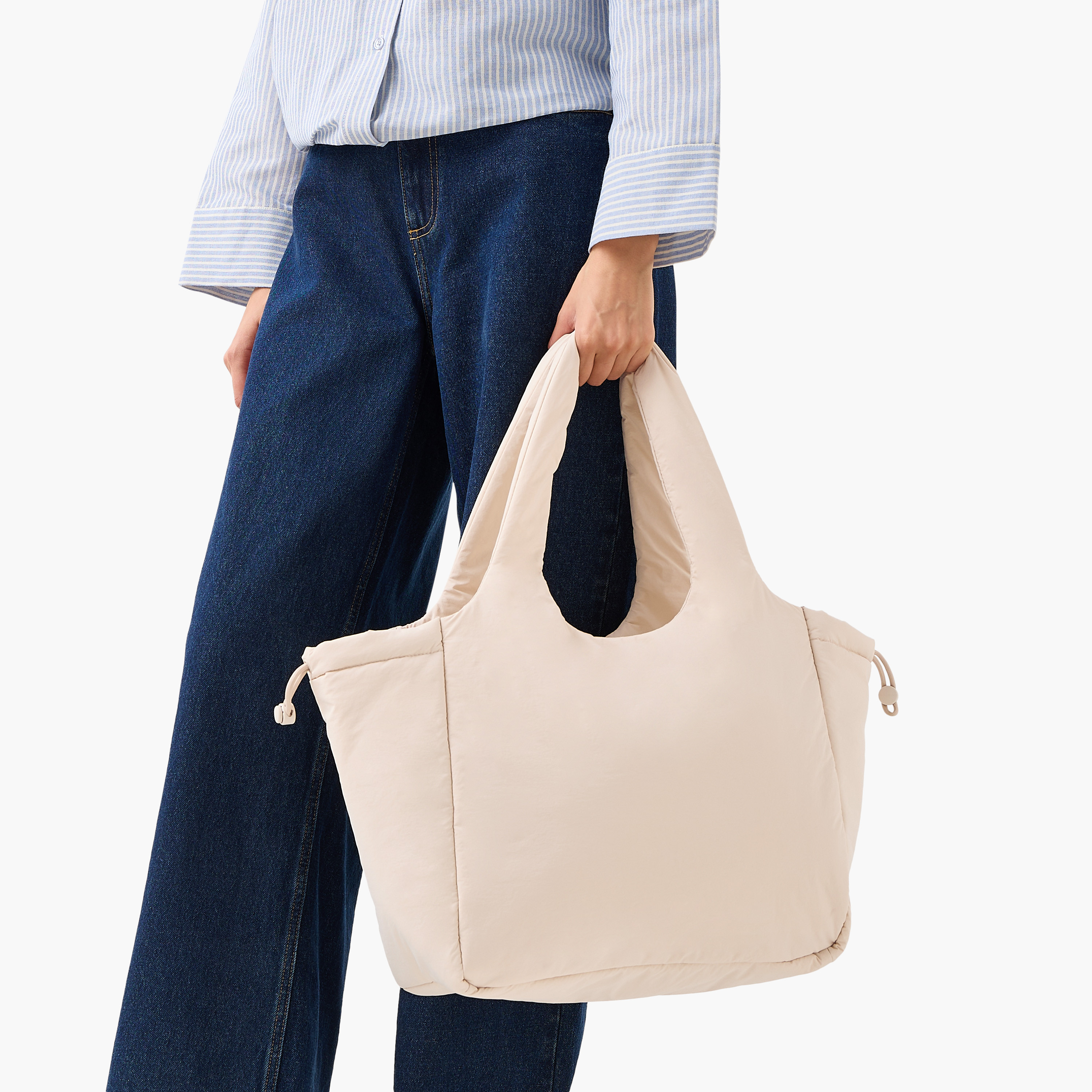 شنطة توت منفوخة بمقبض ورباط-women-bagsandwallets-handbags-image-2