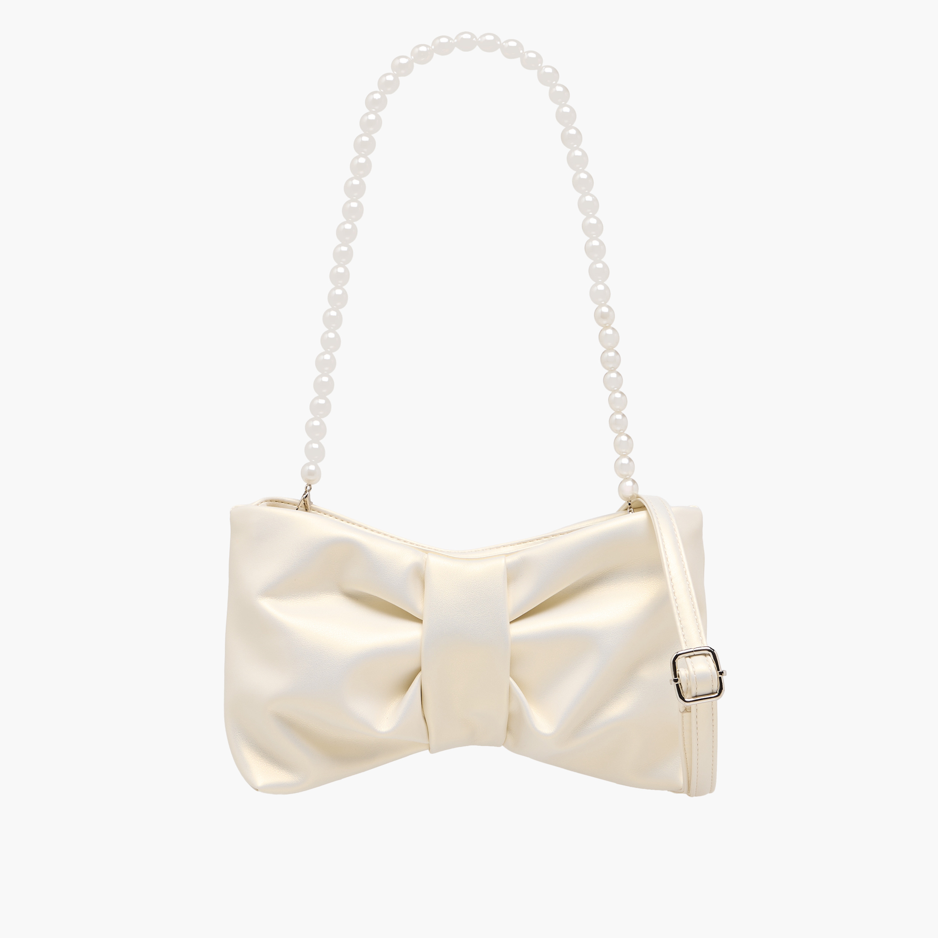 Bow Shaped Crossbody Bag with Pearl Handle-women-bagsandwallets-handbags-image-1