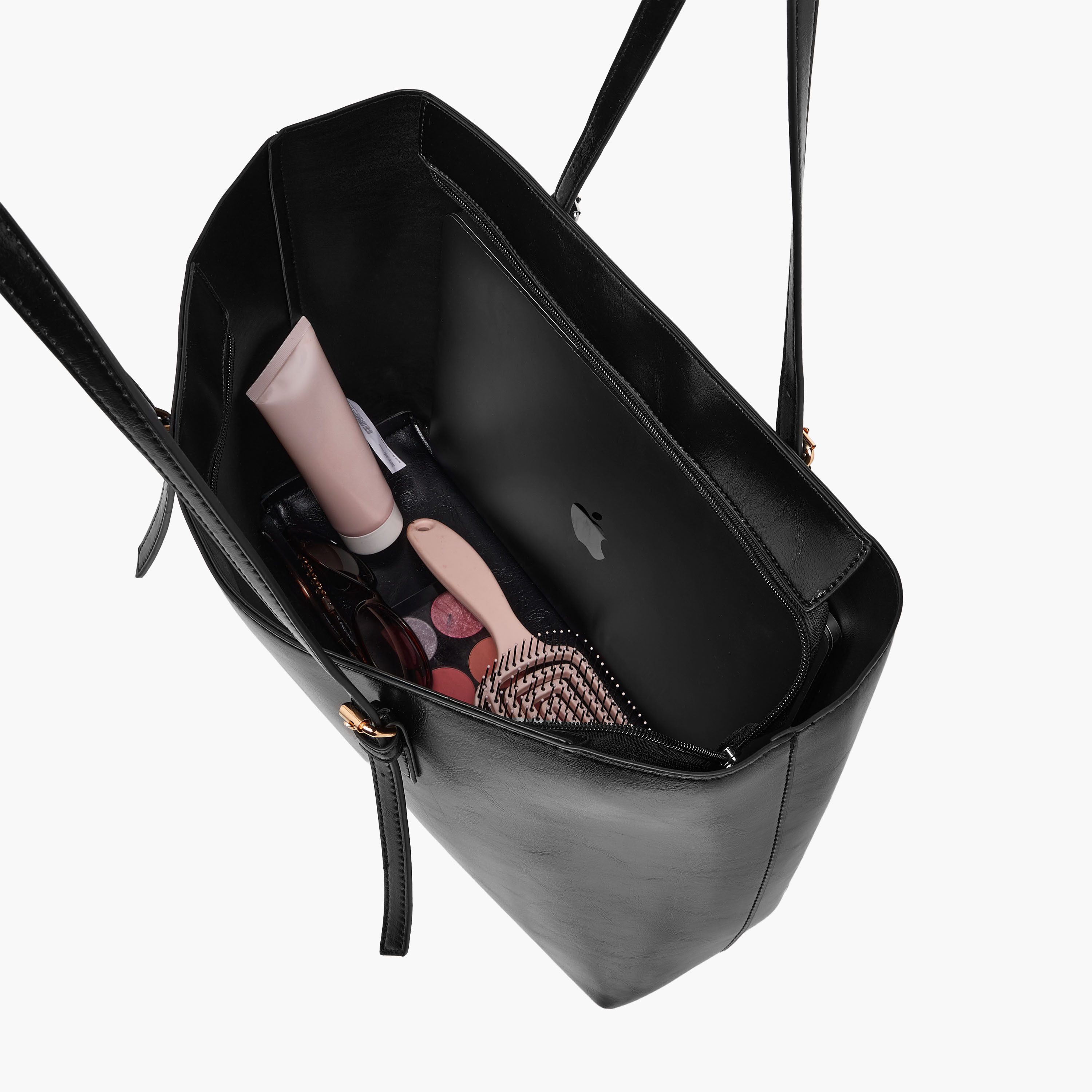 Buckle Detail Tote Bag with Handles-women-bagsandwallets-handbags-image-8