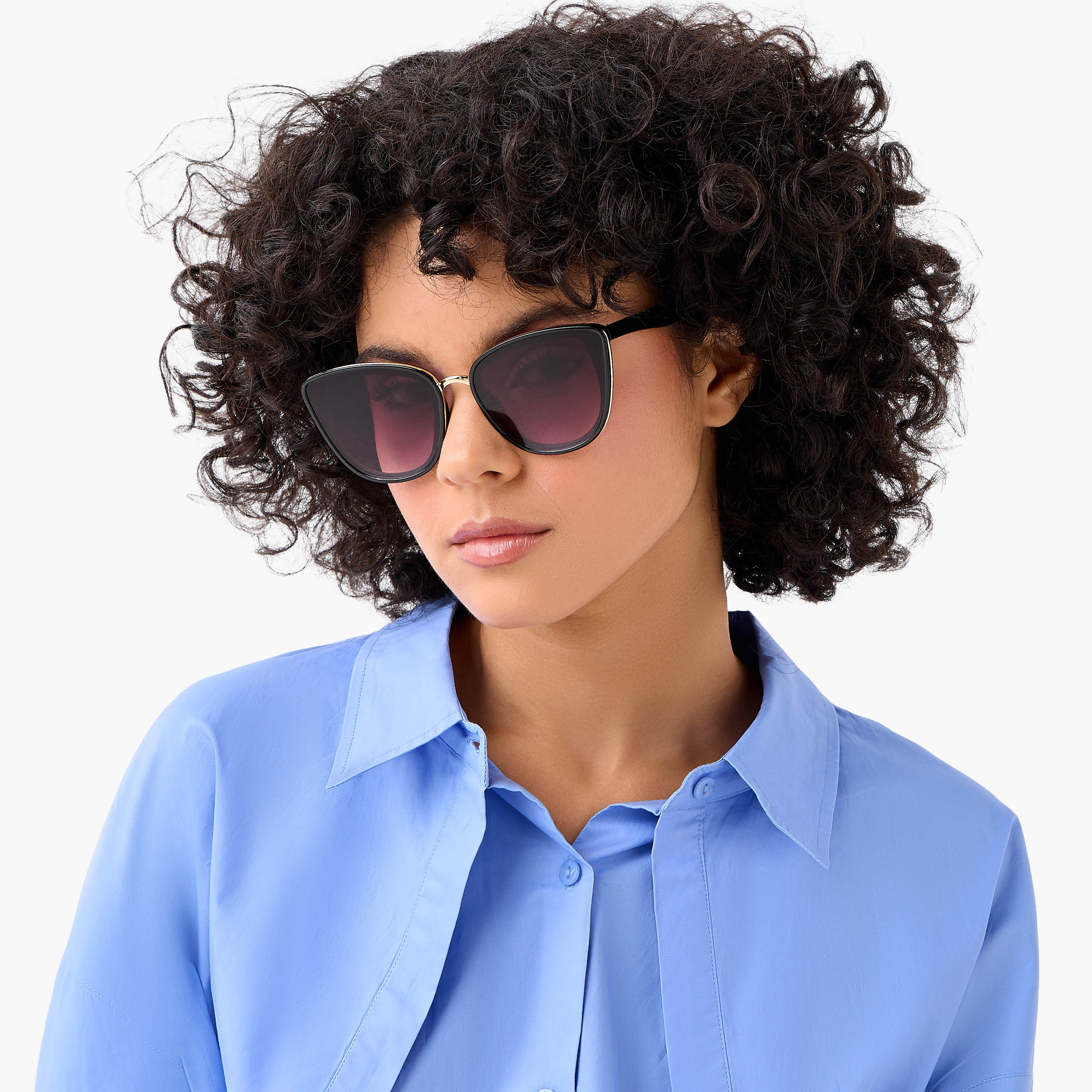 Women Sunglasses Cat Eye UV Protection Purple Lens-women-sunglasses-image-2