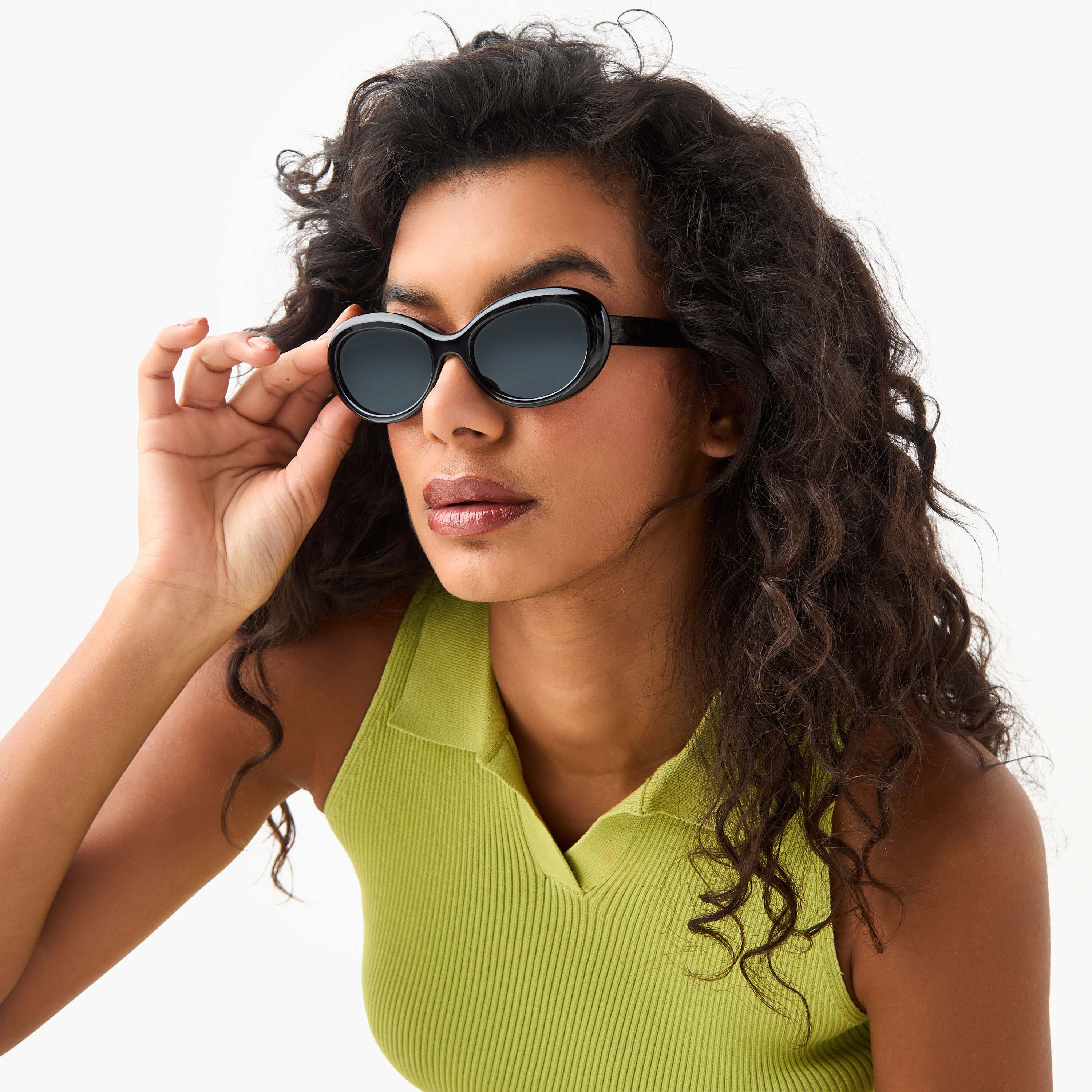 Sunglasses Oval Black Lens Color-women-sunglasses-image-2