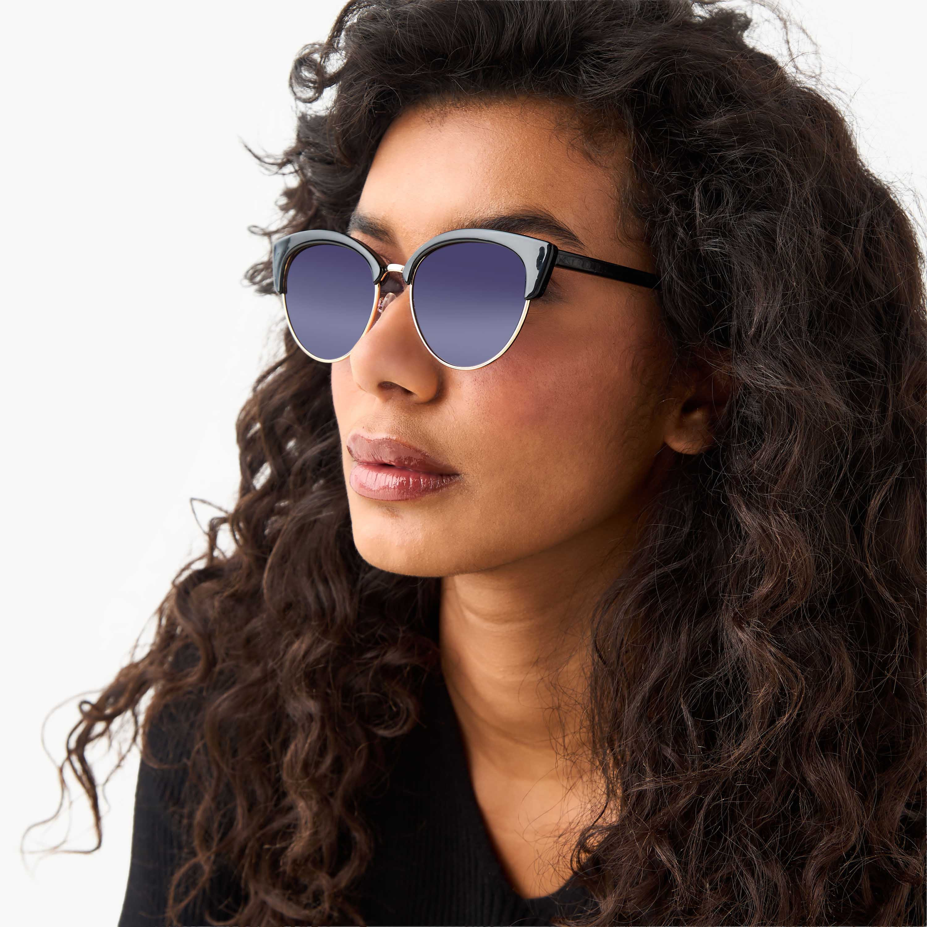 Cat Eye Sunglasses Purple Lens Color-women-sunglasses-image-2