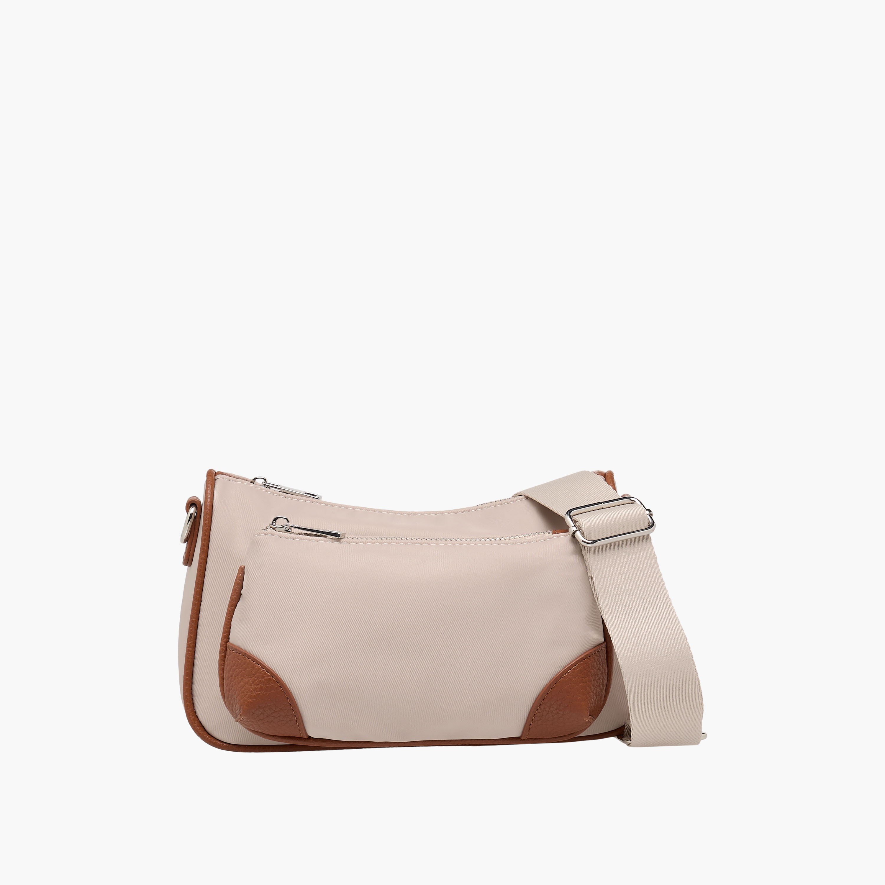 Panelled Crossbody Bag with Adjustable Strap-women-bagsandwallets-handbags-image-1