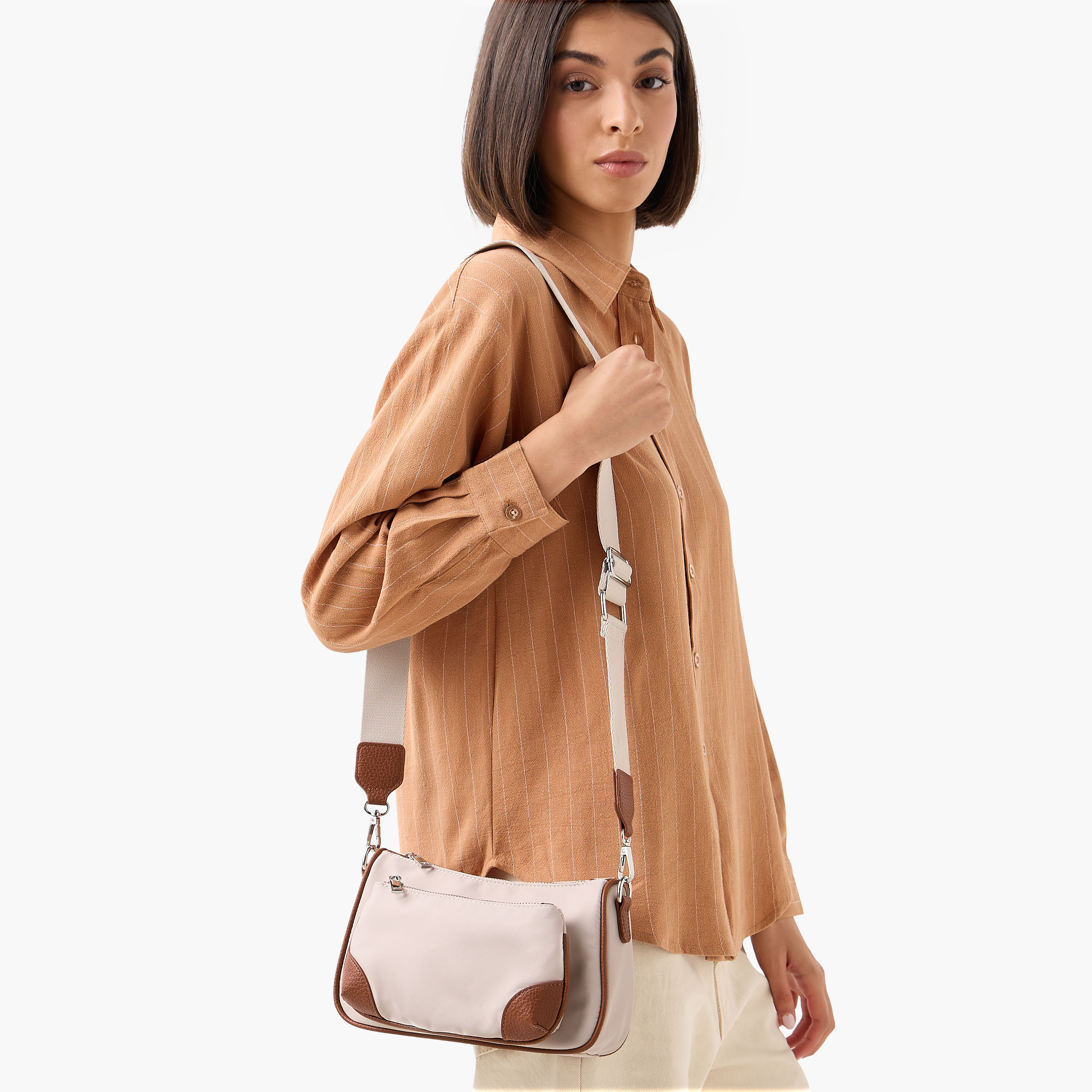 Panelled Crossbody Bag with Adjustable Strap-women-bagsandwallets-handbags-image-8