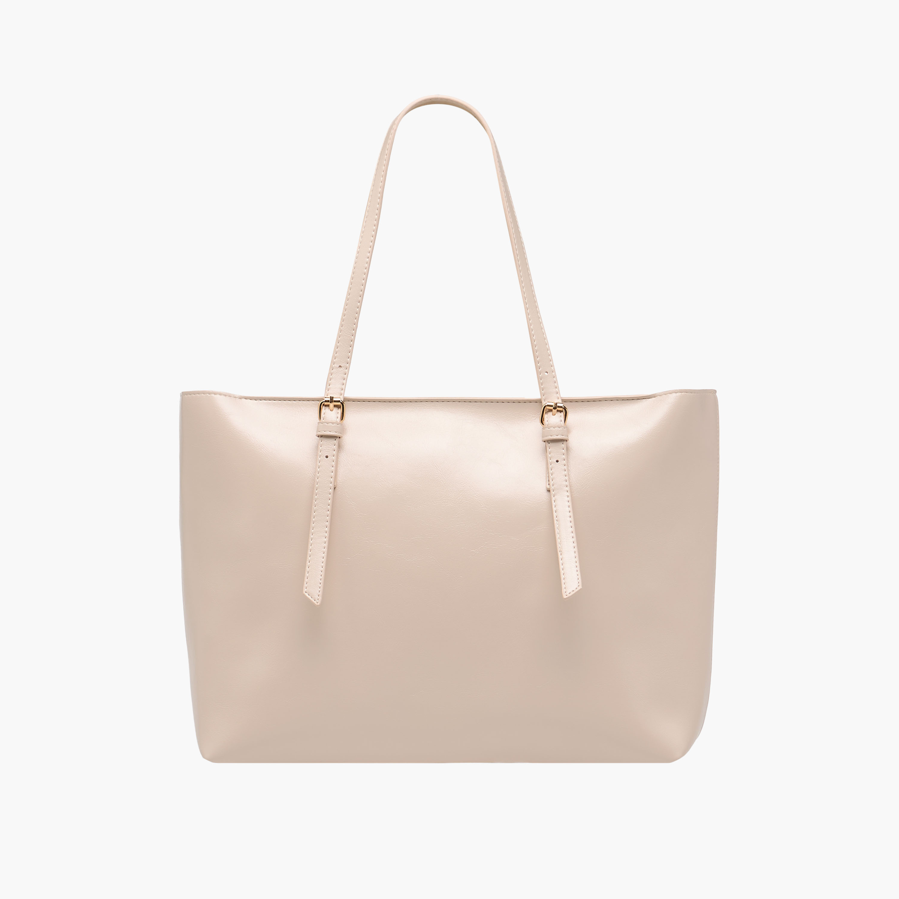 Buckle Detail Tote Bag with Handles-women-bagsandwallets-handbags-image-1