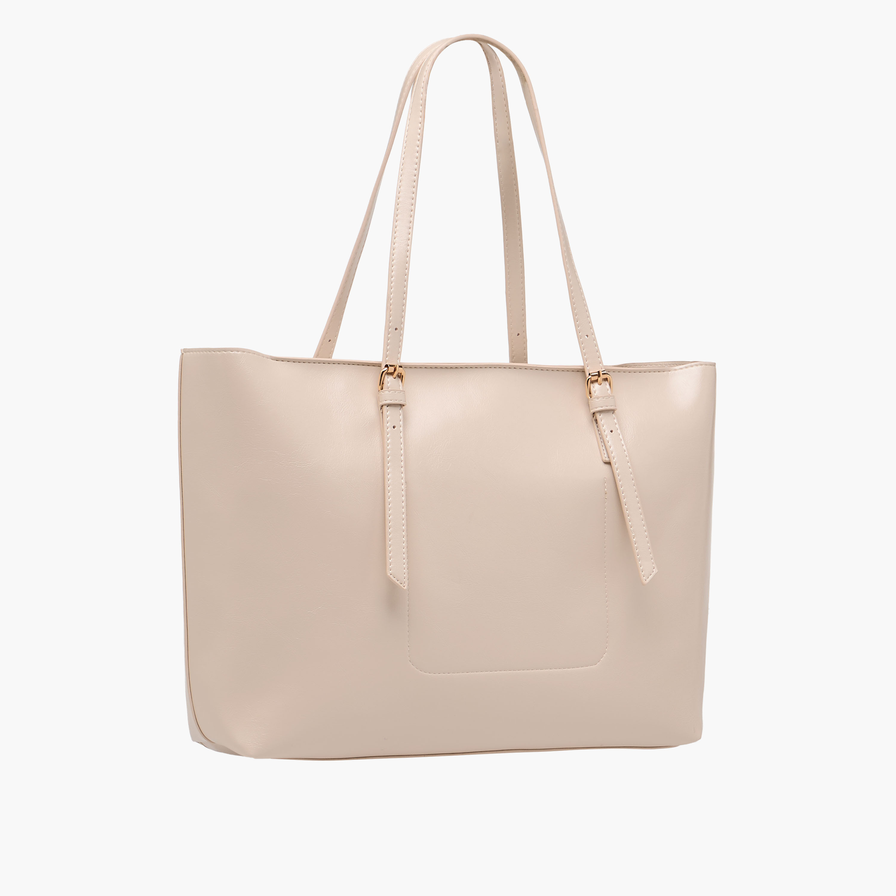 Buckle Detail Tote Bag with Handles-women-bagsandwallets-handbags-image-4