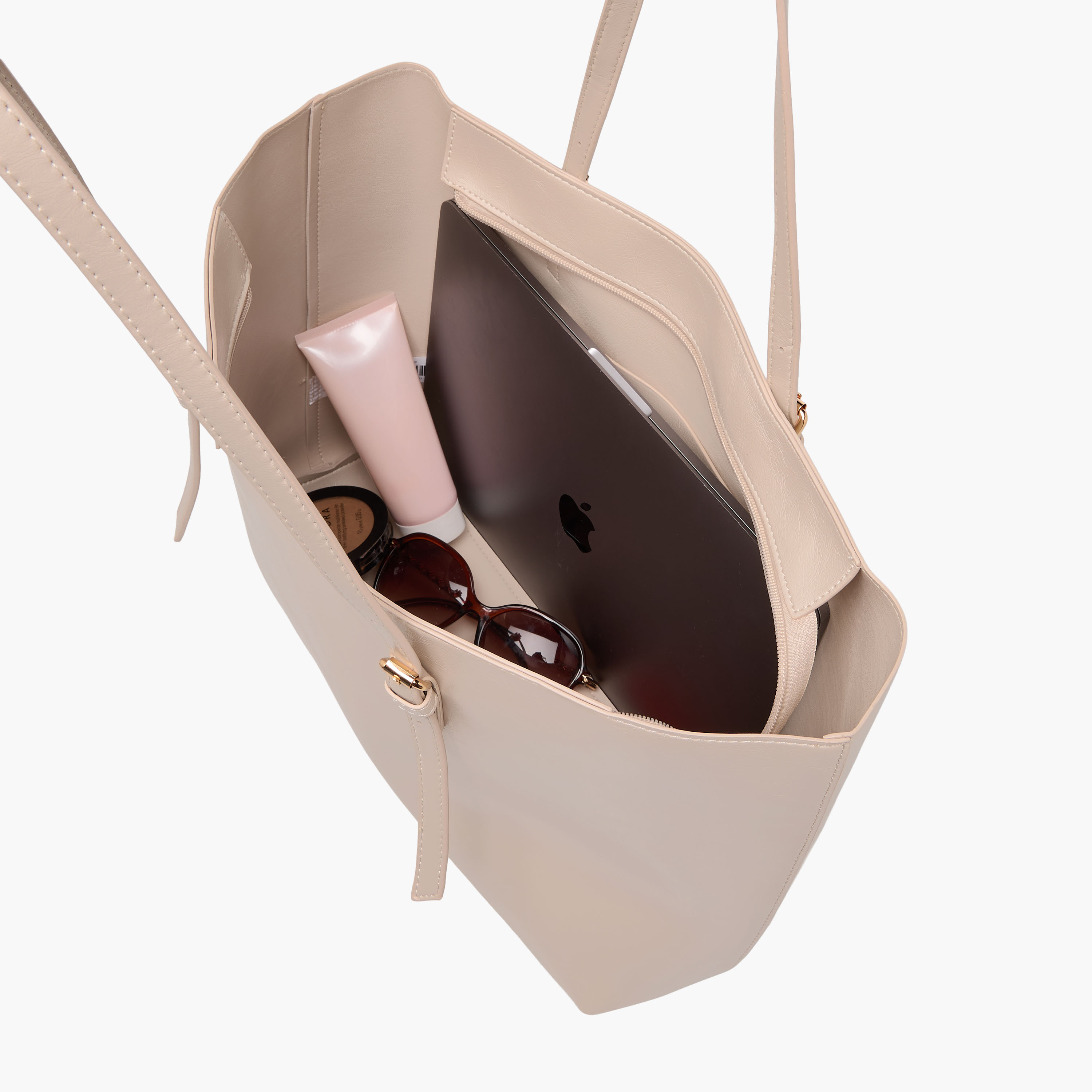 Buckle Detail Tote Bag with Handles-women-bagsandwallets-handbags-image-8