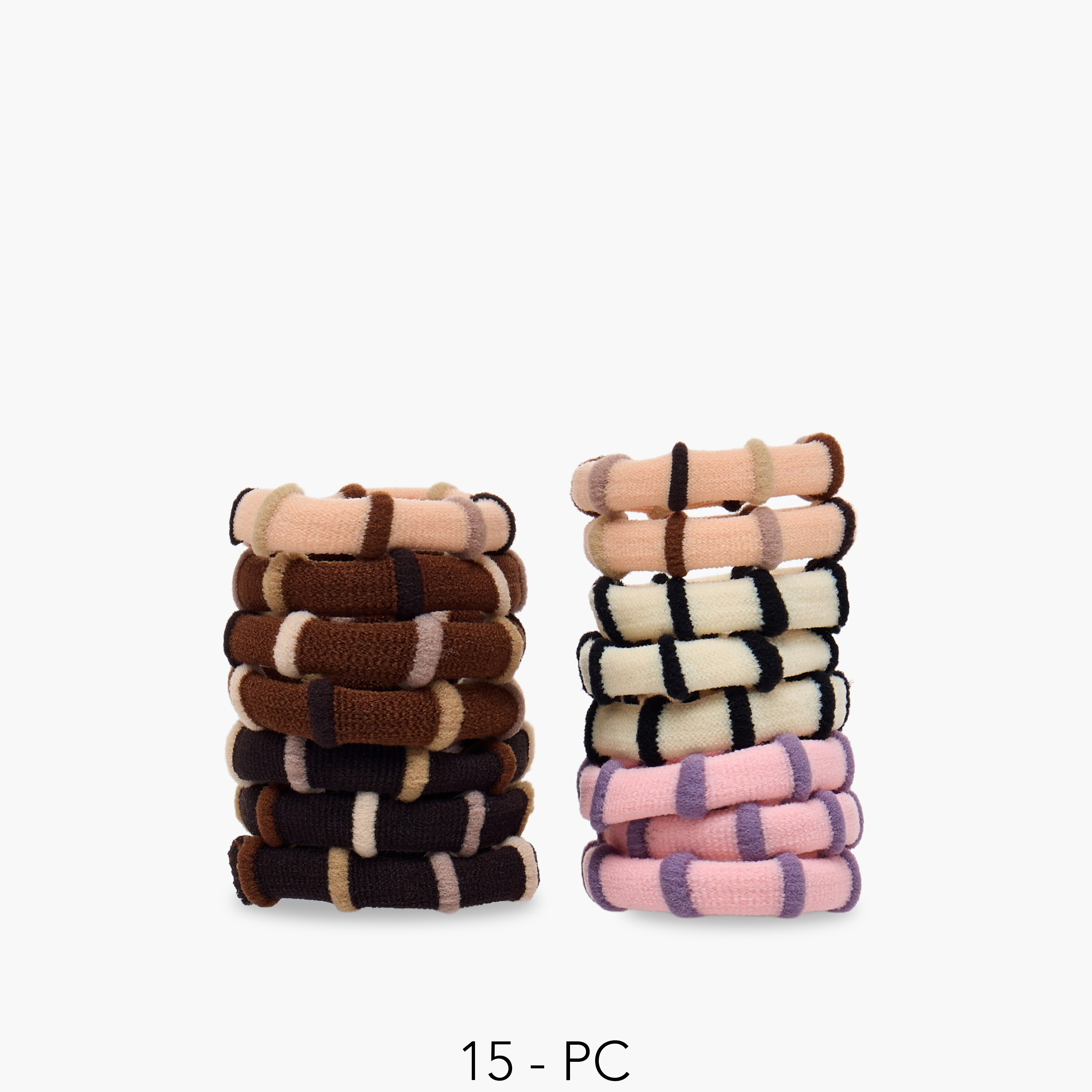 Gloo Pack of 15 Striped Hair Tie-women-hairaccessories-scrunchies-image-1