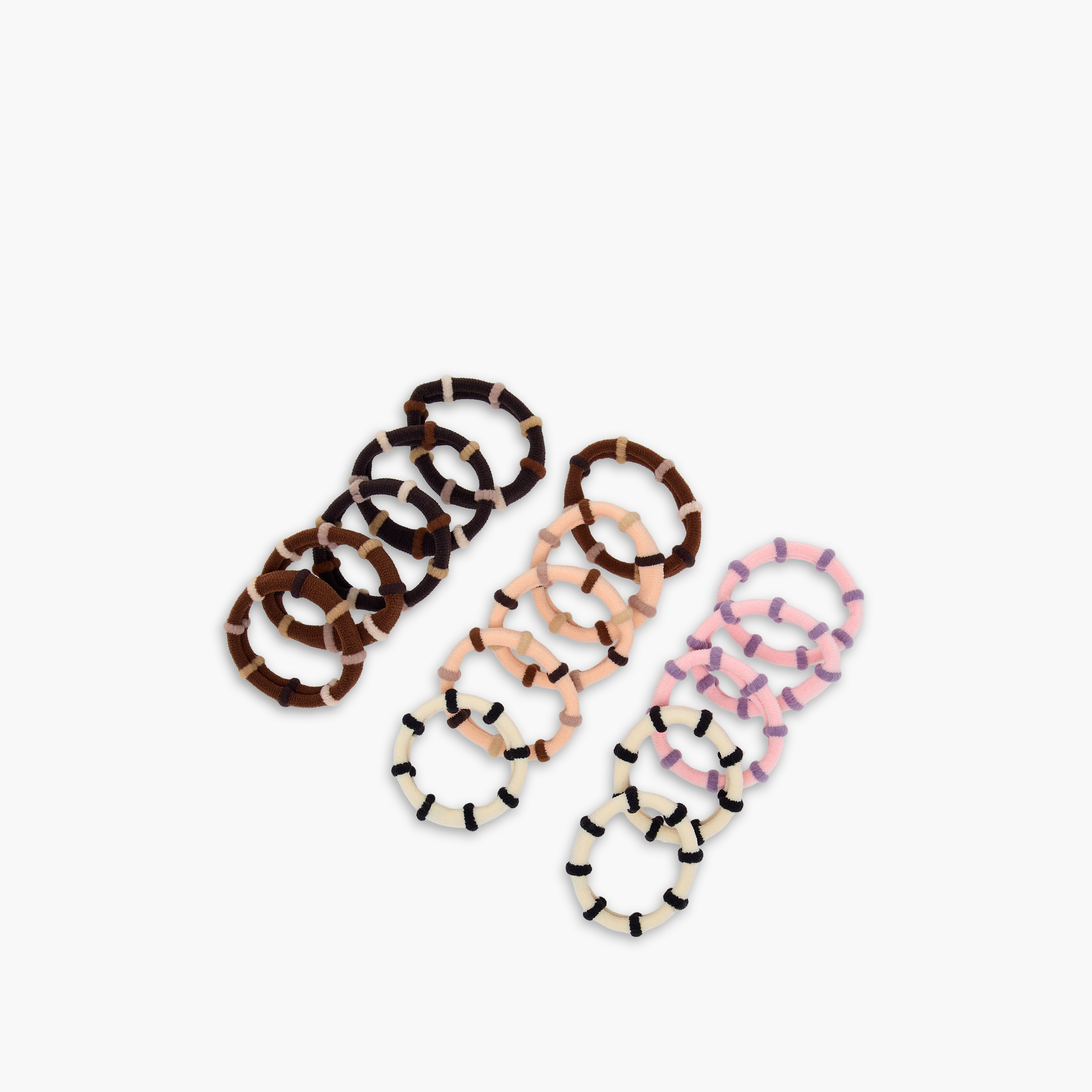 Gloo Pack of 15 Striped Hair Tie-women-hairaccessories-scrunchies-image-2