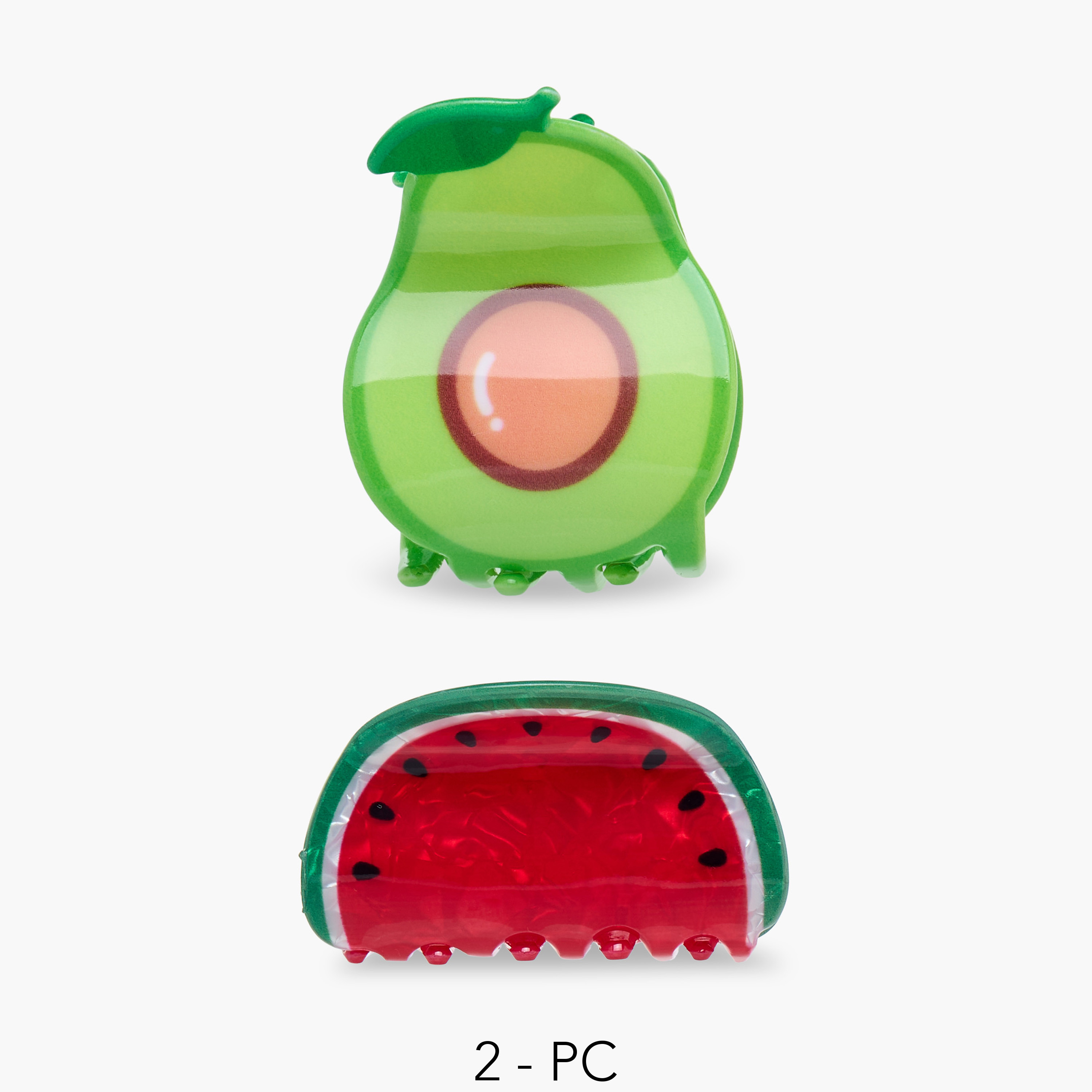 Gloo Pack of 2 Fruit Shape Hair Clamps with Print-women-hairaccessories-clamps-image-1
