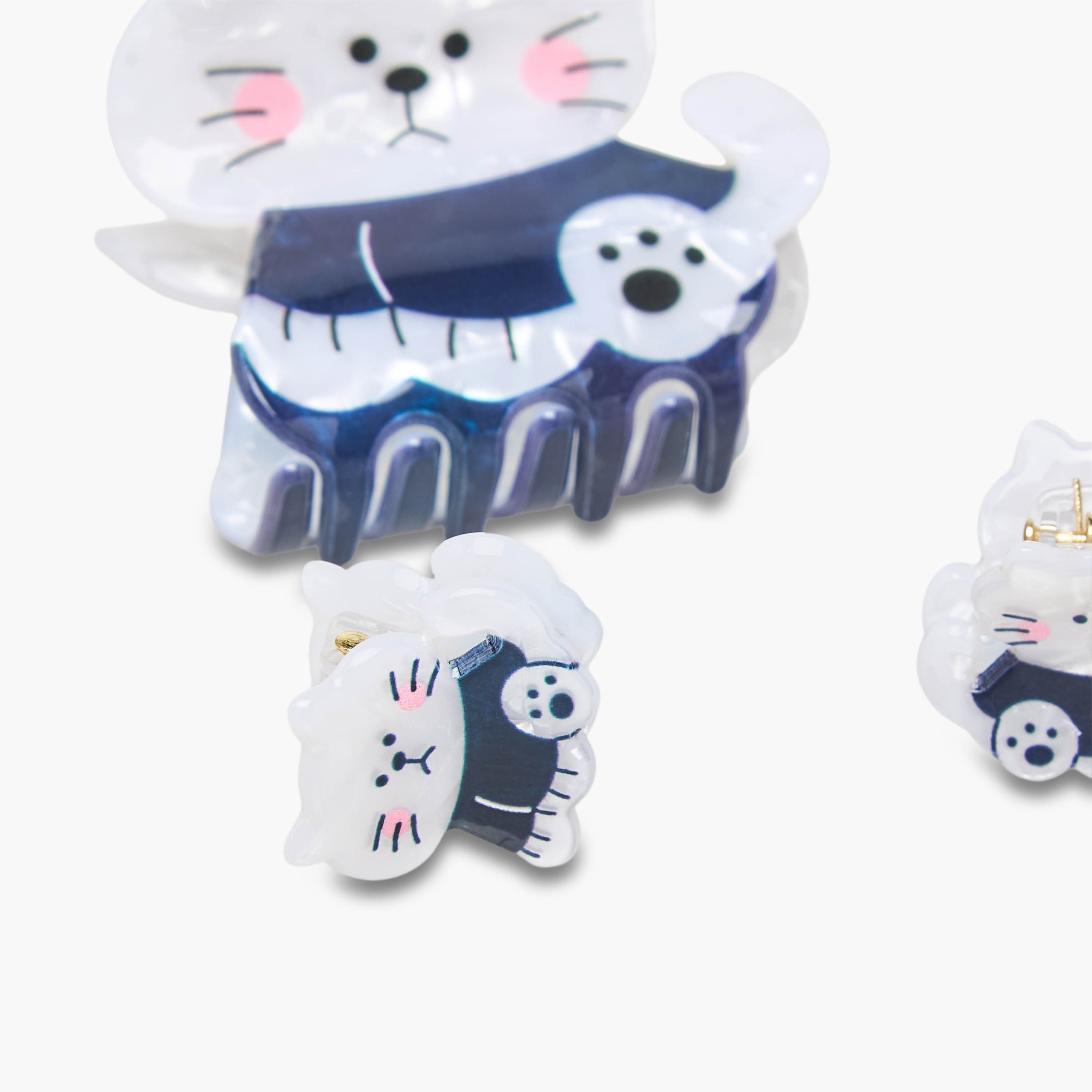 Gloo Pack of 3 Cat Shaped Hair Clamp-women-hairaccessories-clamps-image-6