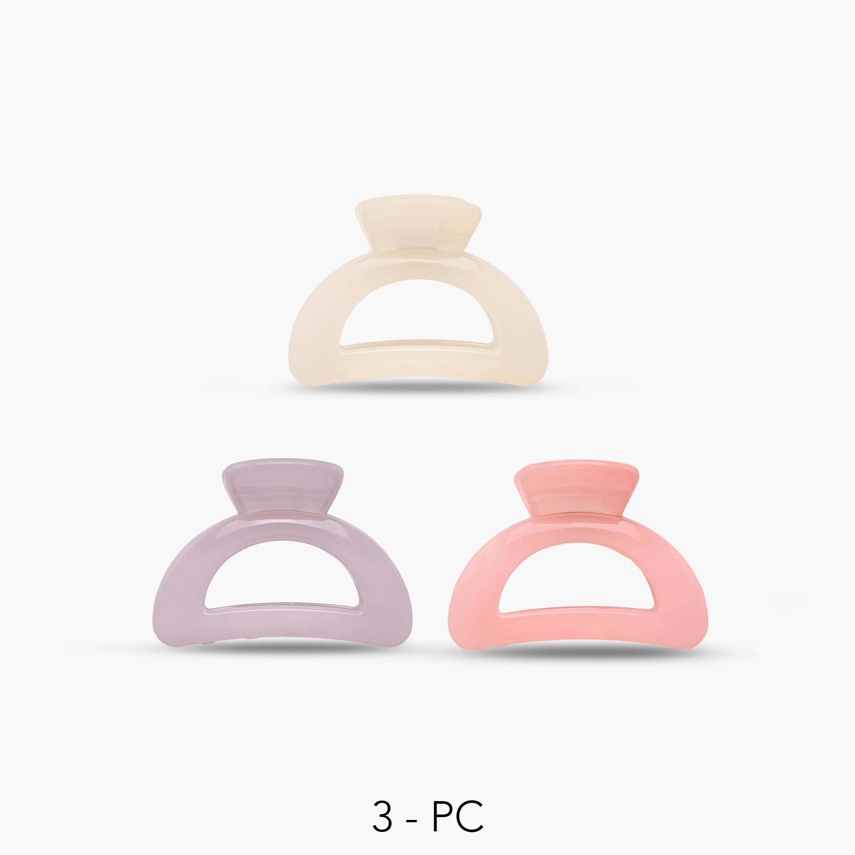 Gloo Pack of 3 Shell Shaped Hair Clamps-women-hairaccessories-clamps-image-1