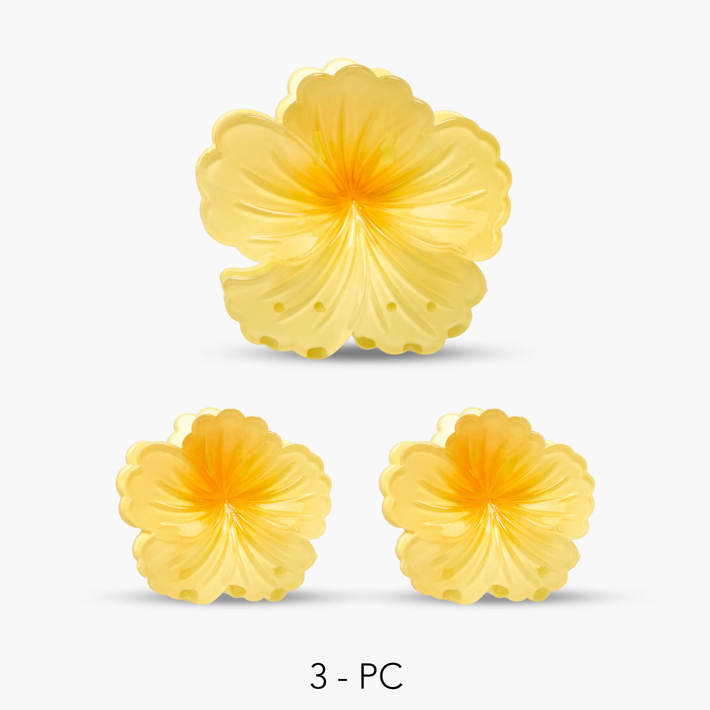 Gloo Pack of 3 Hibiscus Shaped Hair Clamps-women-hairaccessories-clamps-image-1