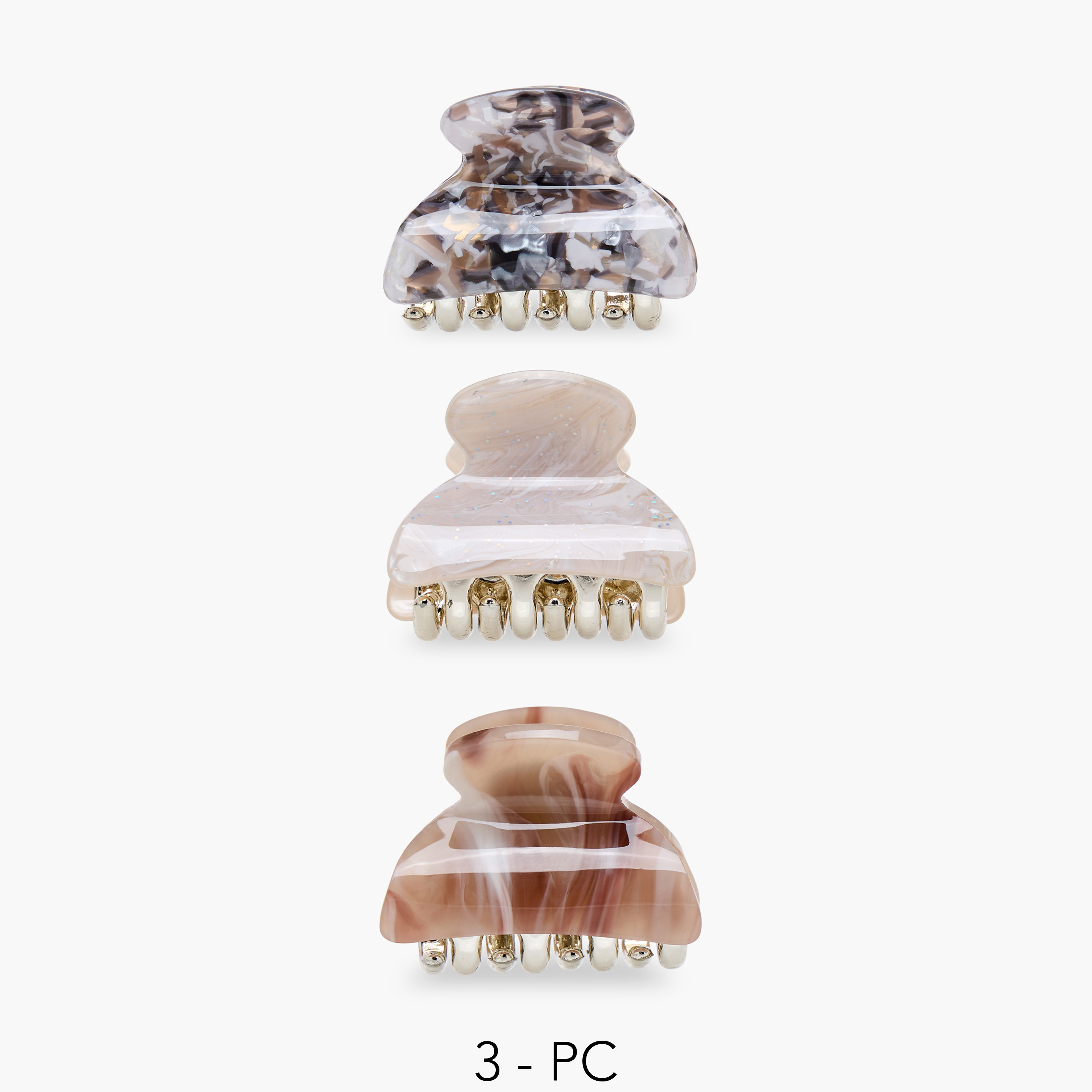 Gloo Pack of 3 Hair Clamps with Print-women-hairaccessories-clamps-image-1