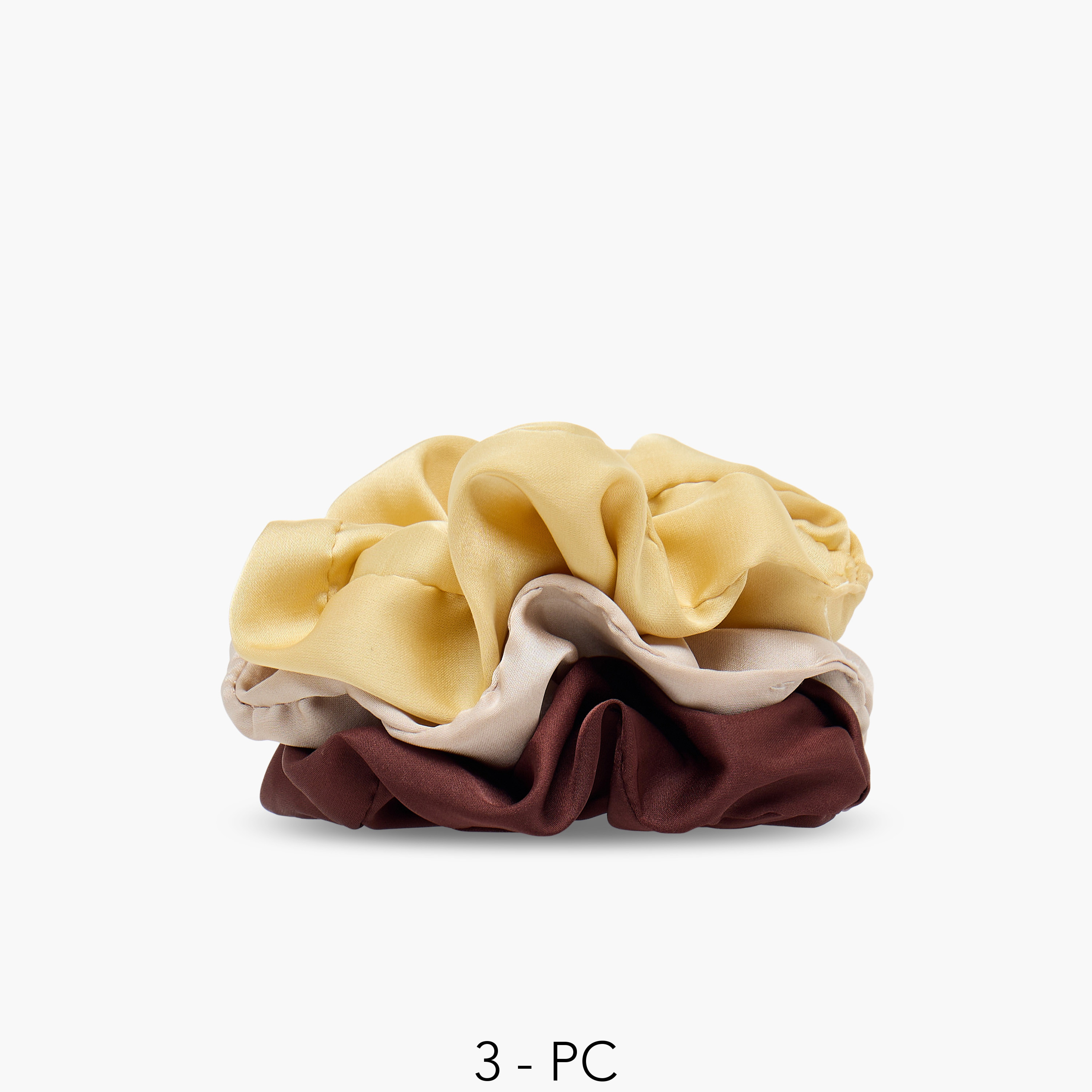Gloo Pack of 3 Satin Hair Scrunchie-women-hairaccessories-clamps-image-1