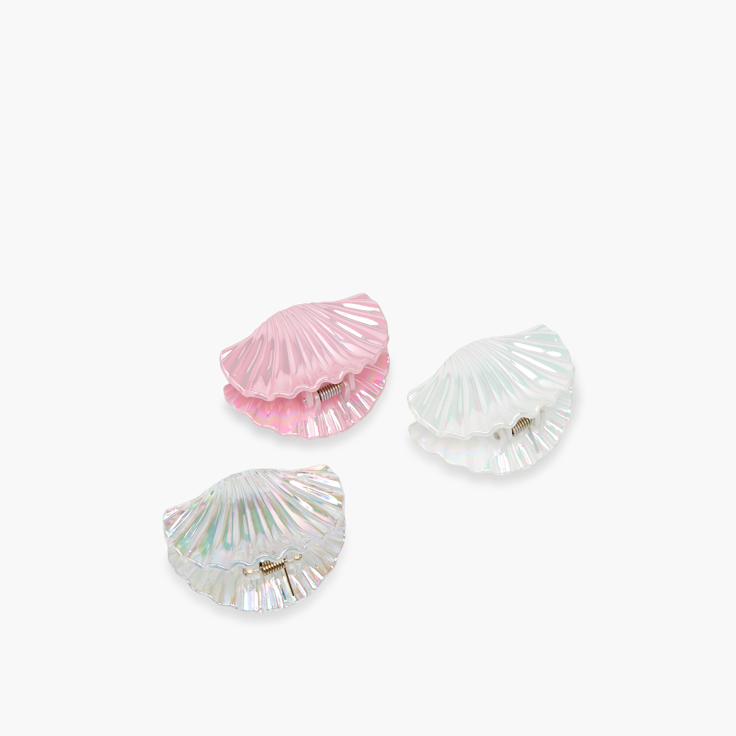 Gloo Pack of 3 Shell Shaped Iridescent Hair Clamp-women-hairaccessories-clamps-image-5