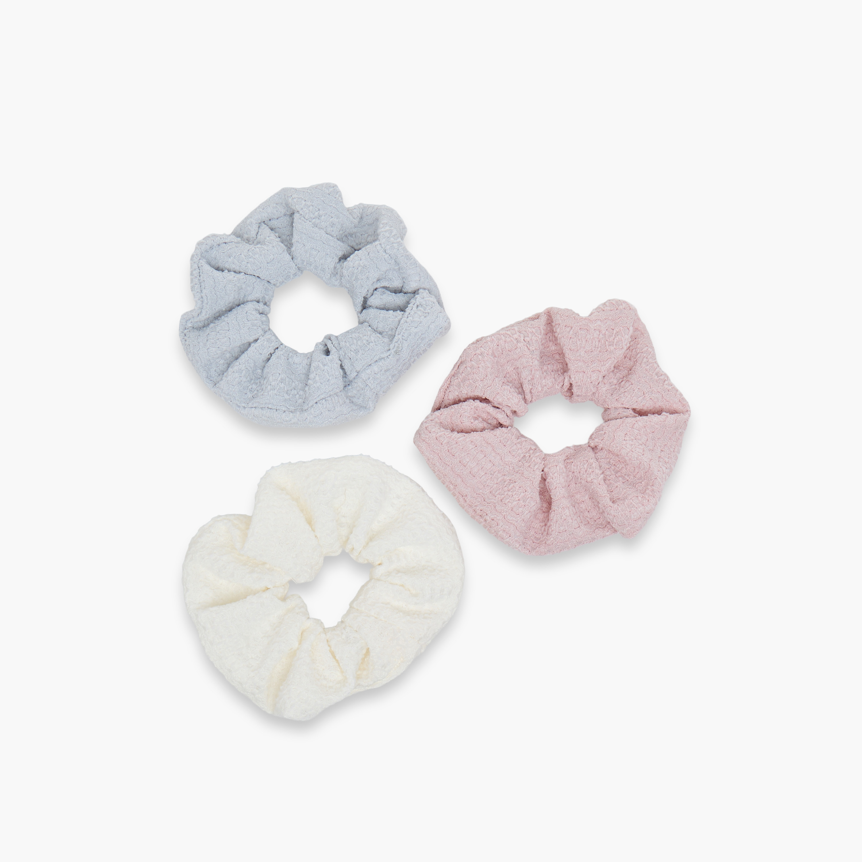 Gloo Pack of 3 Textured Hair Scrunchie-women-hairaccessories-scrunchies-image-3