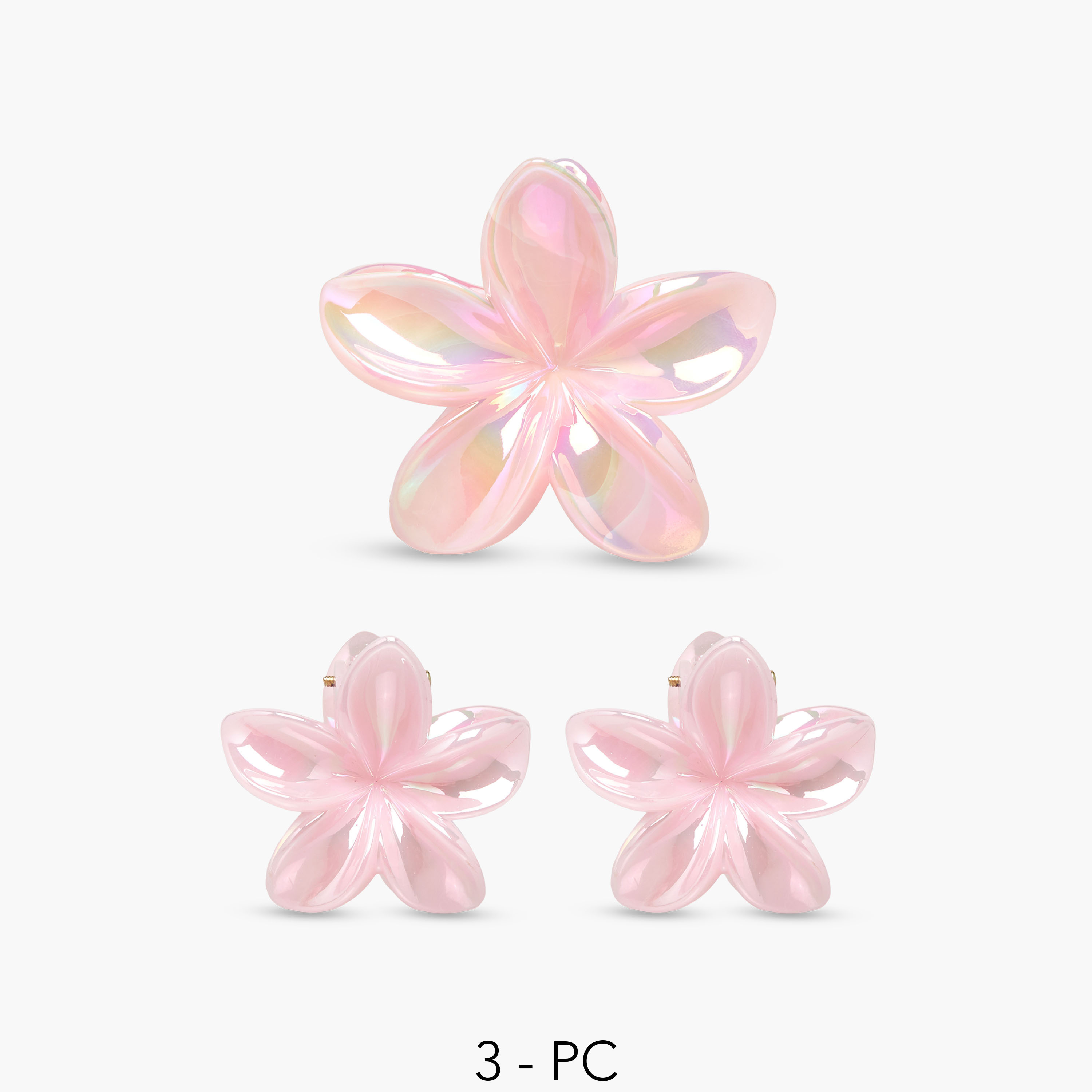 Gloo Pack of 3 Tropical Flower Shape Hair Clamps-women-hairaccessories-clamps-image-1
