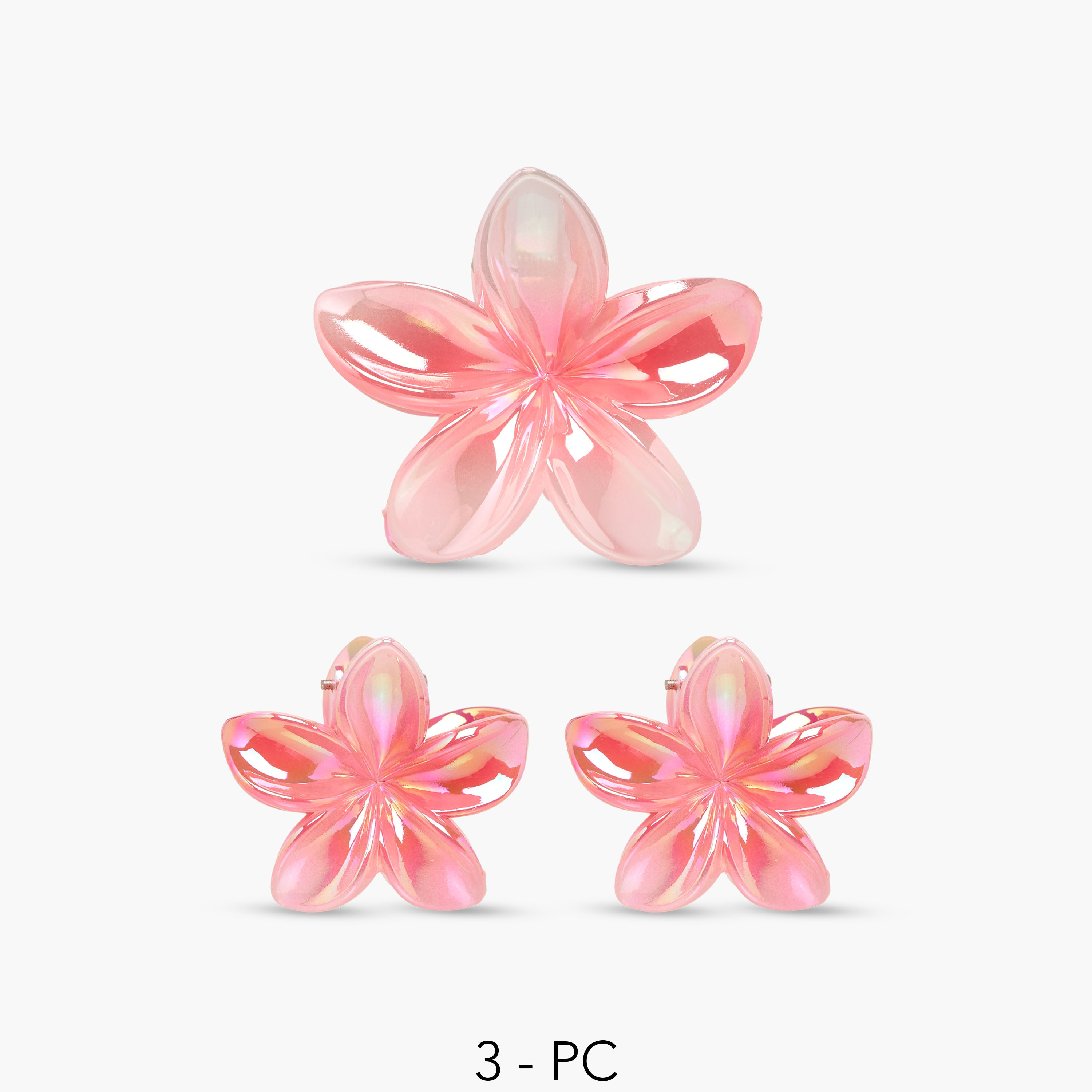 Gloo Pack of 3 Tropical Flower Shape Hair Clamps-women-hairaccessories-clamps-image-1