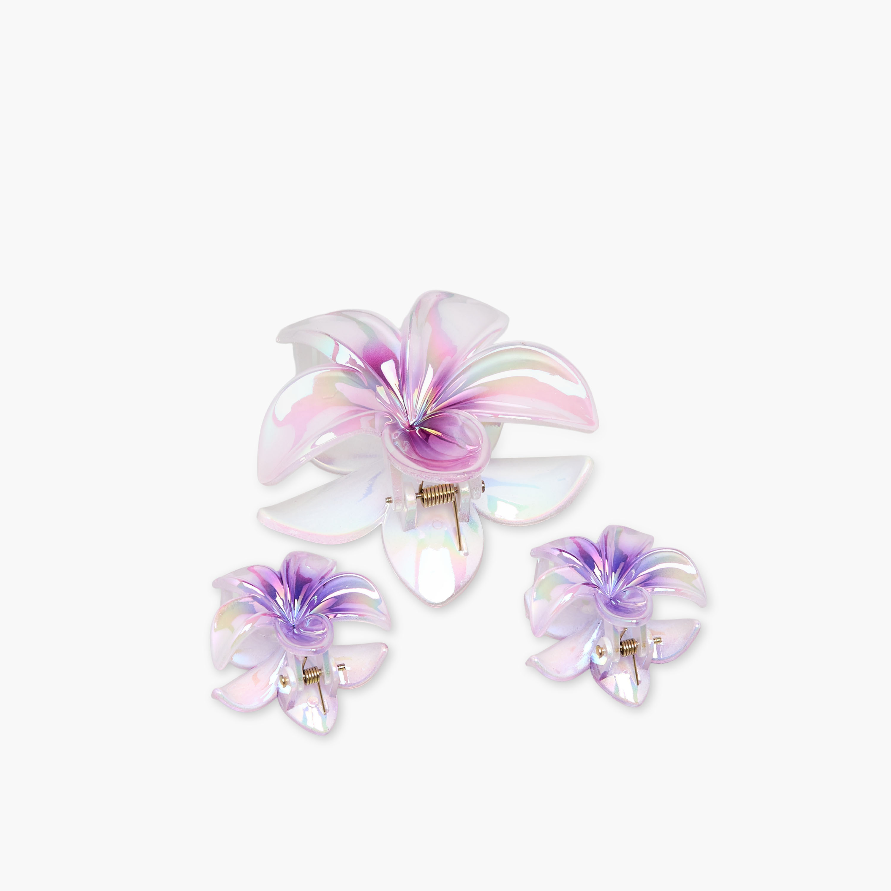 Gloo Pack of 3 Tropical Flower Shape Hair Clamps-women-hairaccessories-clamps-image-5