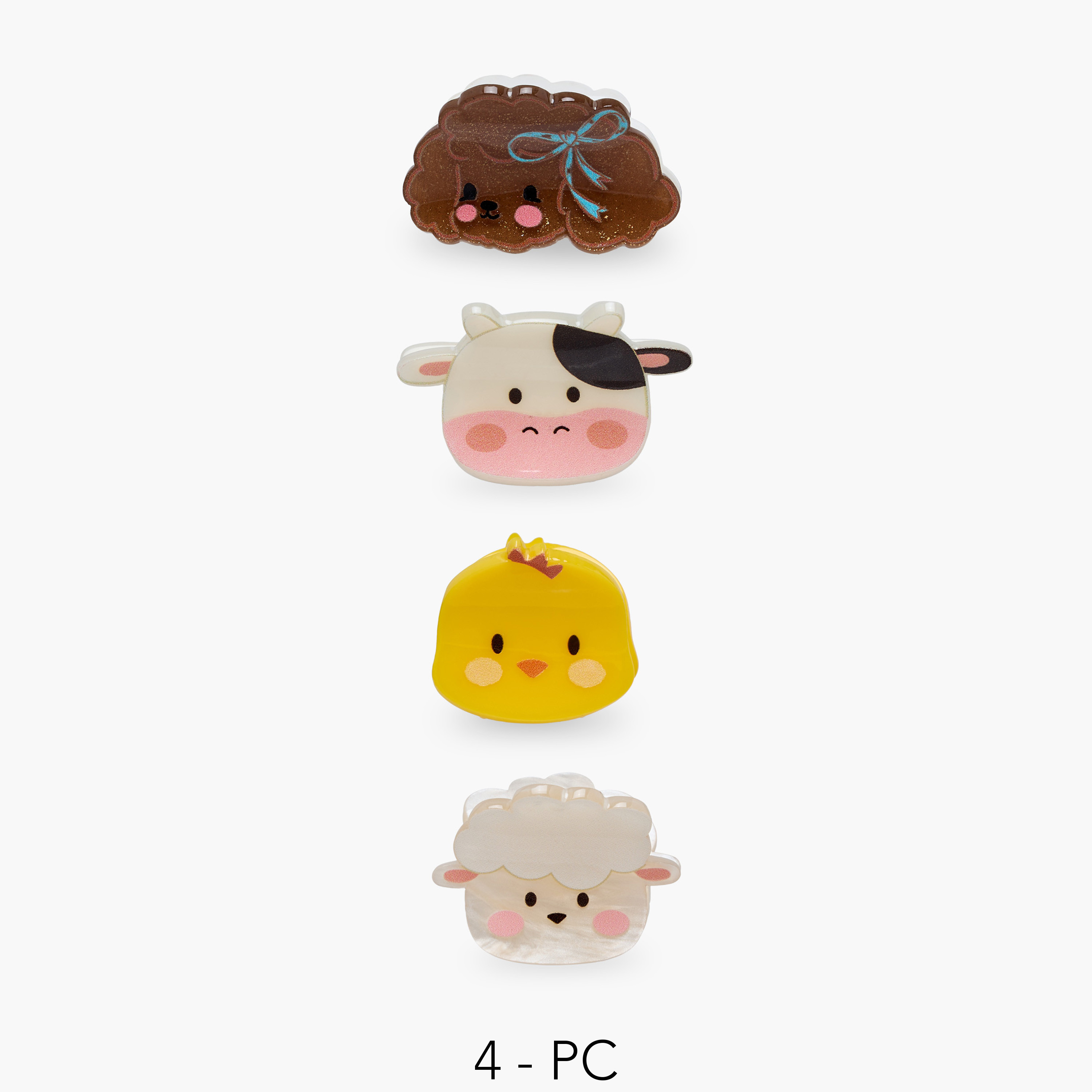 Gloo Pack of 4 Animal Shaped Hair Clamp-women-hairaccessories-clamps-image-1