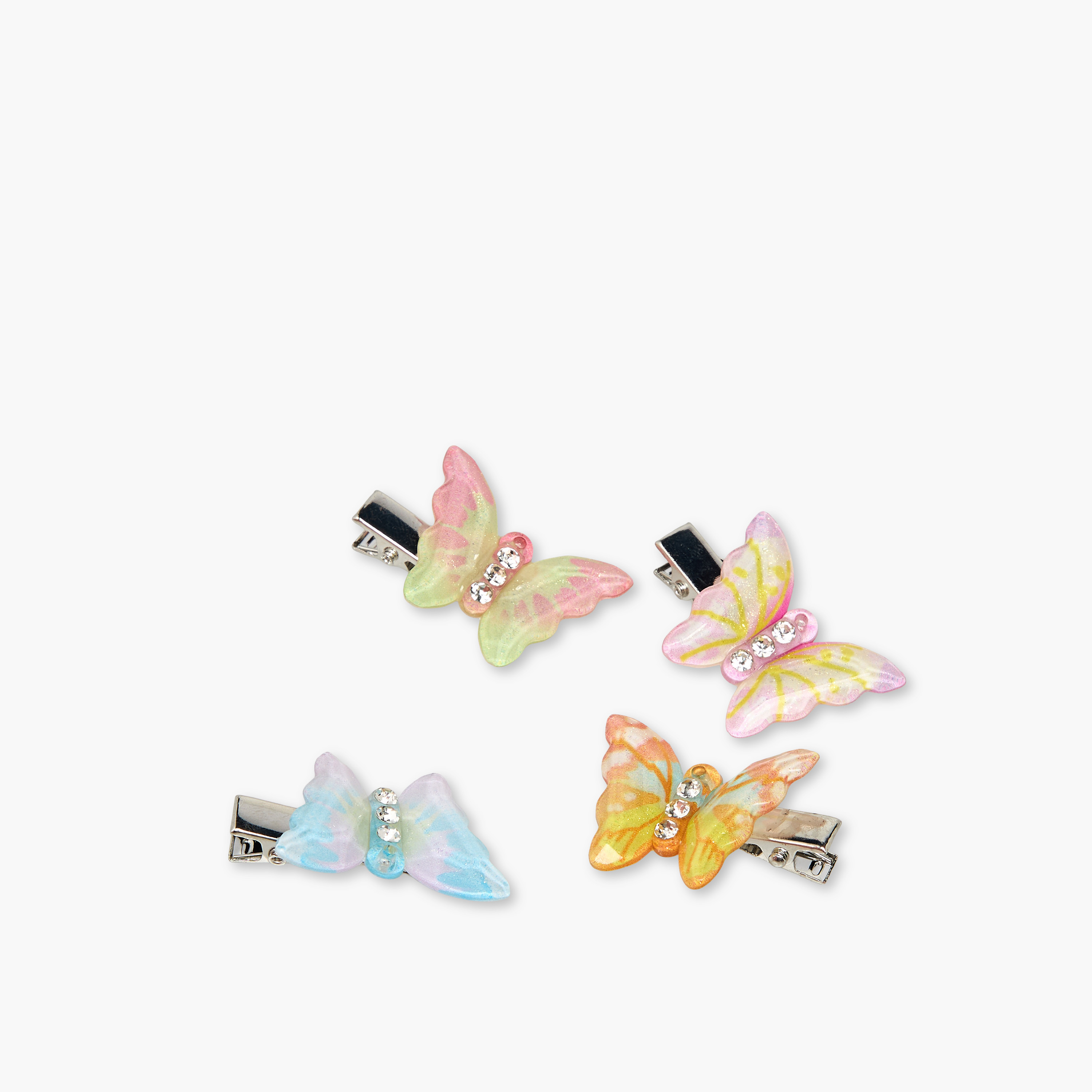 Gloo Pack of 4 Butterfly Shaped Hair Clip with Embellished Detail-women-hairaccessories-clips-image-7