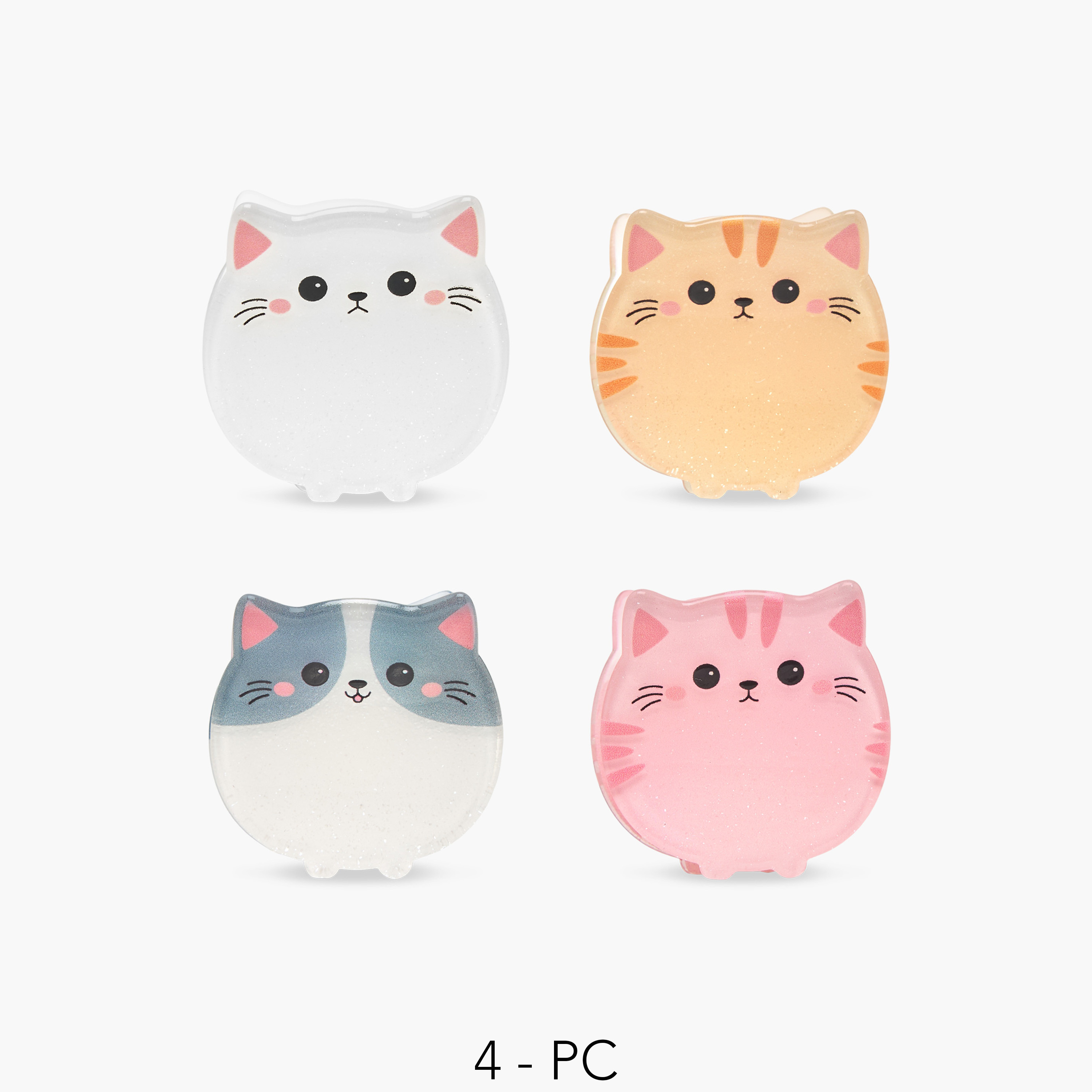 Gloo Pack of 4 Cat Shaped Hair Clamp-women-hairaccessories-clamps-image-1