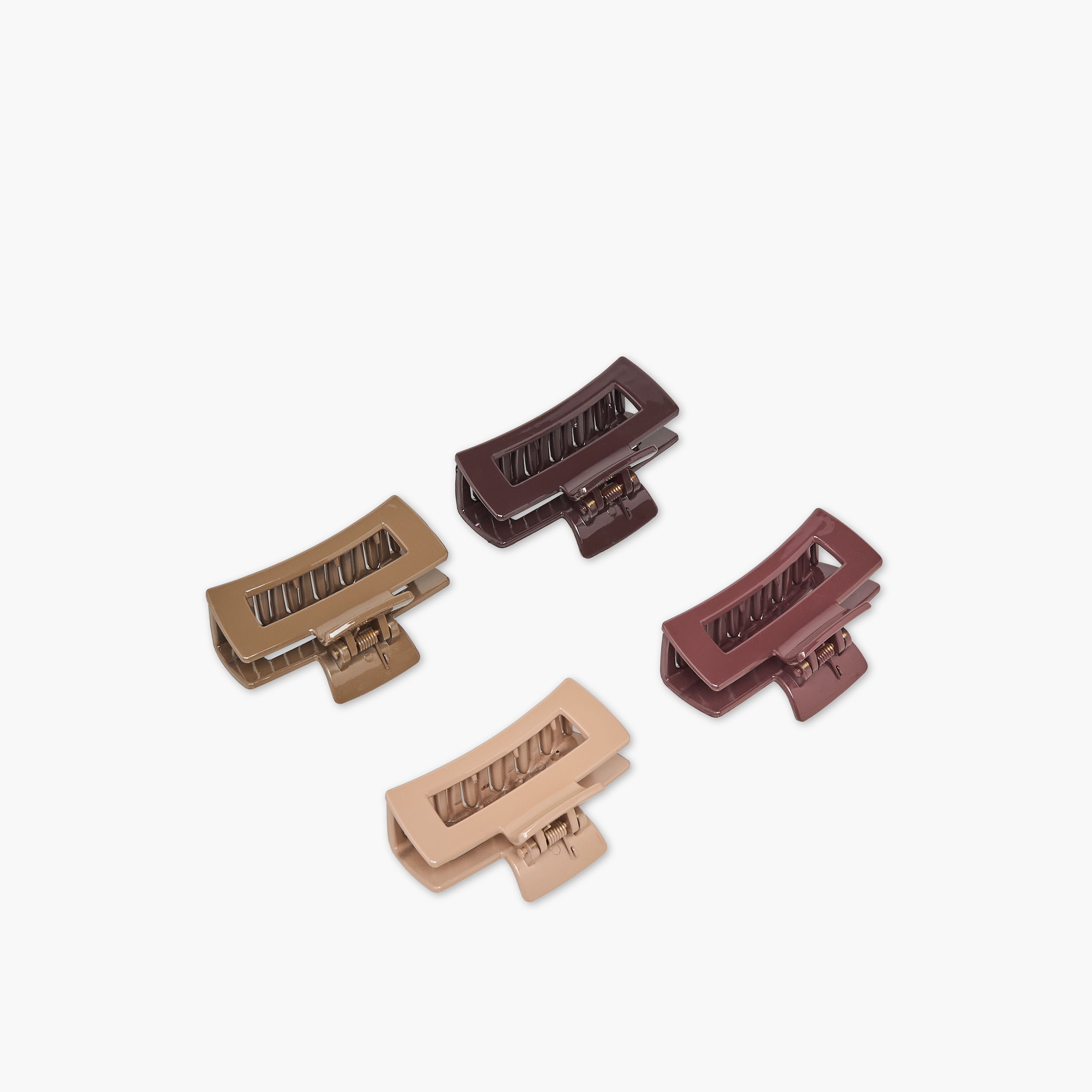 Gloo Pack of 4 Rectangle Shaped Hair Clamp with Cutout Detail-women-hairaccessories-clamps-image-6