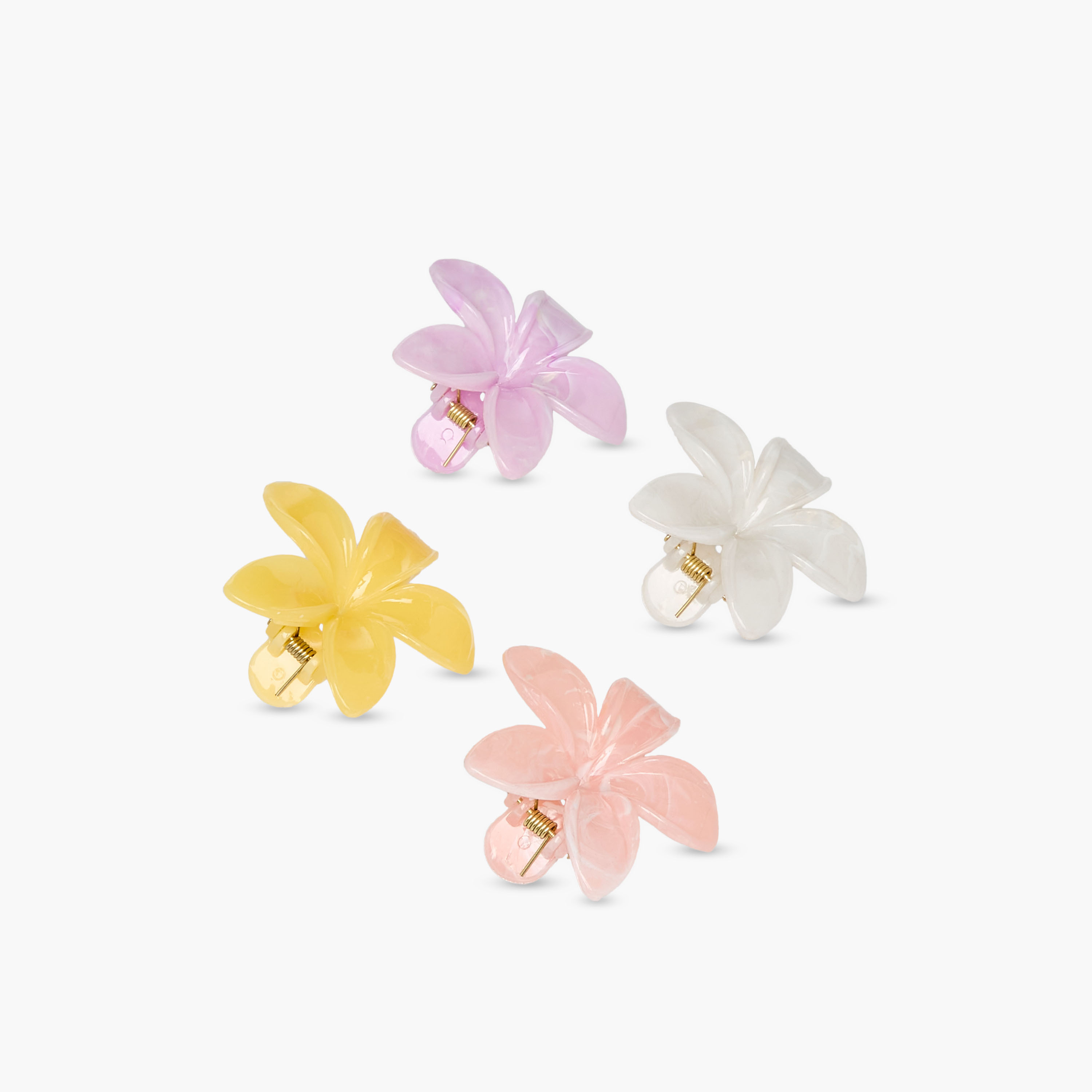 Gloo Pack of 4 Tropical Flower Shaped Hair Clamps-women-hairaccessories-clamps-image-6