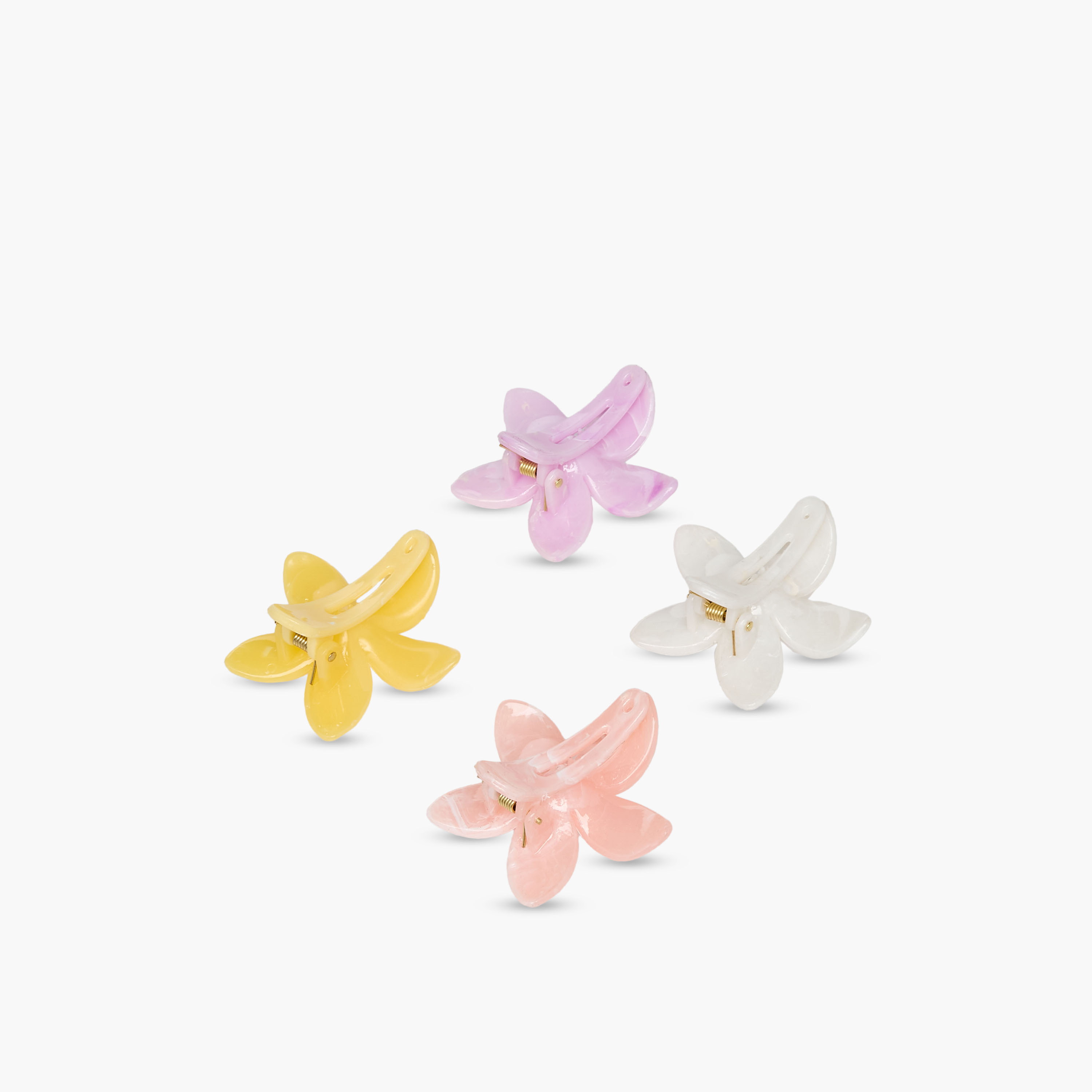Gloo Pack of 4 Tropical Flower Shaped Hair Clamps-women-hairaccessories-clamps-image-7