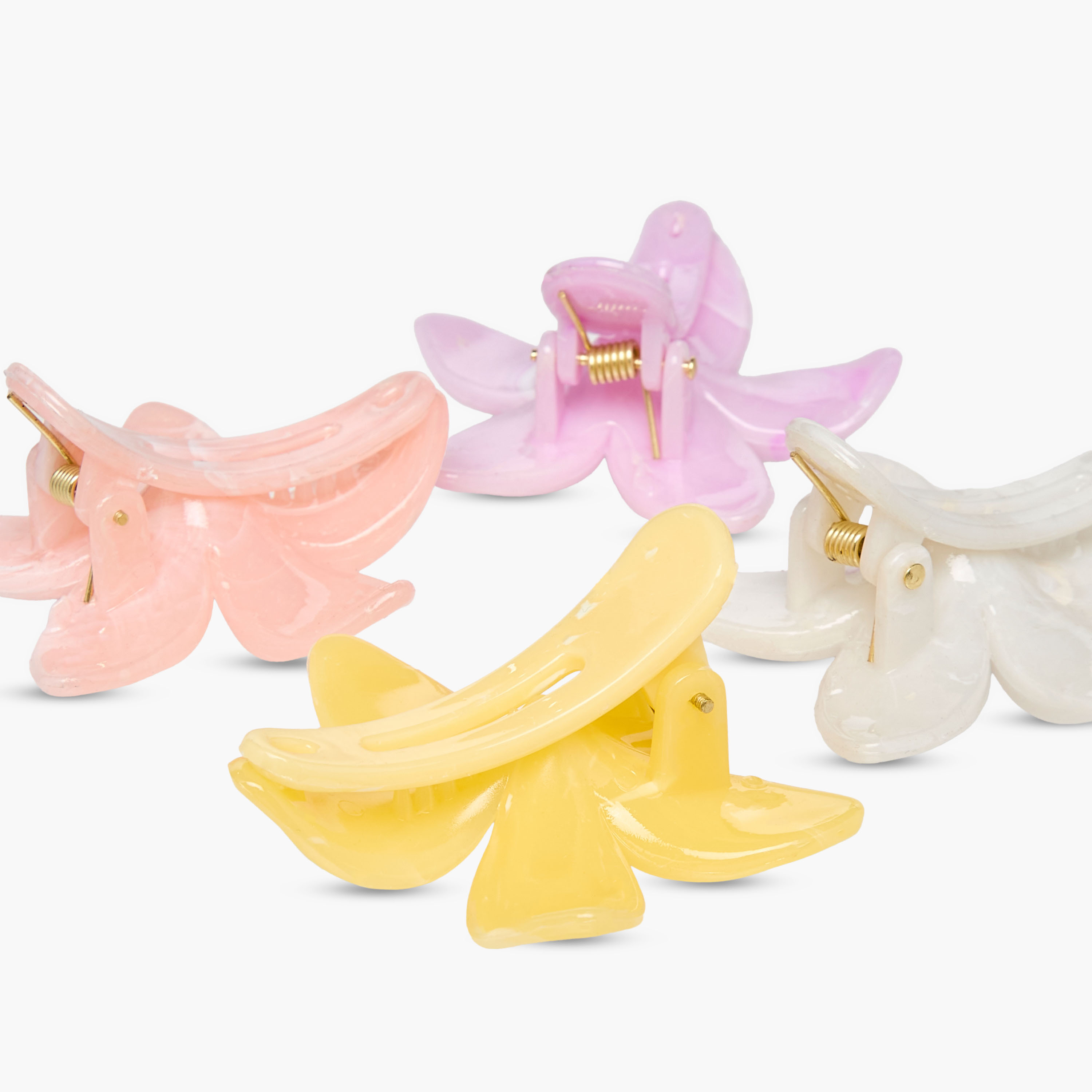 Gloo Pack of 4 Tropical Flower Shaped Hair Clamps-women-hairaccessories-clamps-image-8