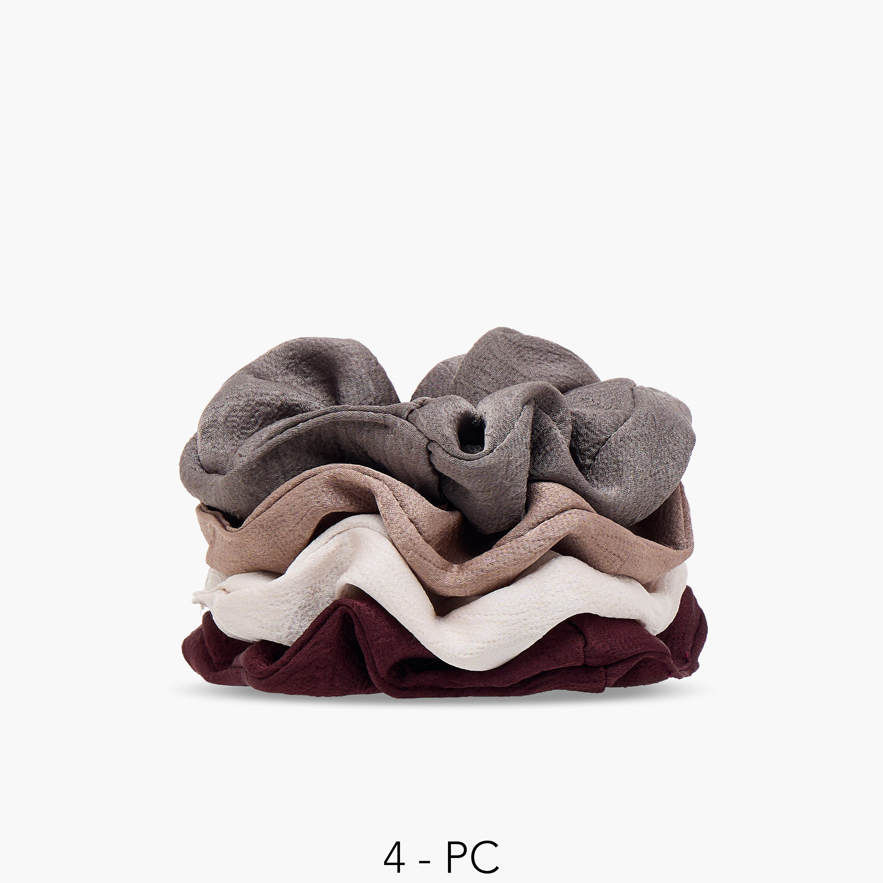 Gloo Pack of 4 Satin Hair Scrunchie-women-hairaccessories-scrunchies-image-1