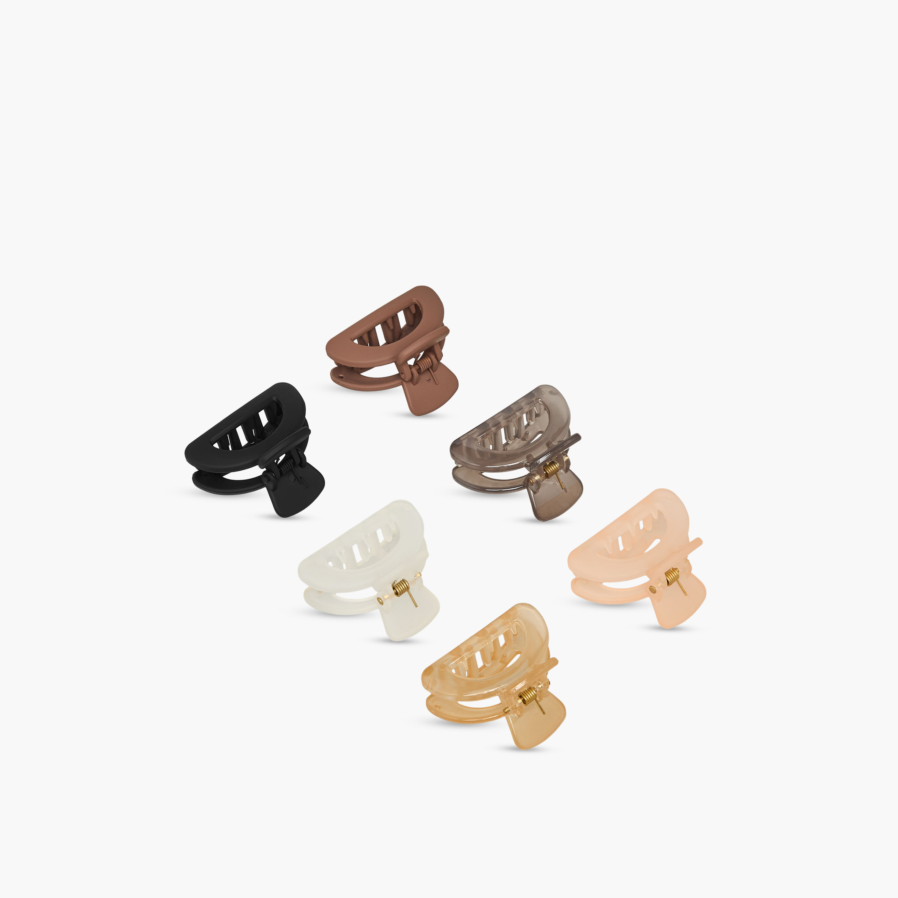Gloo Pack of 6 Curved Shape Hair Clamps-women-hairaccessories-clamps-image-5